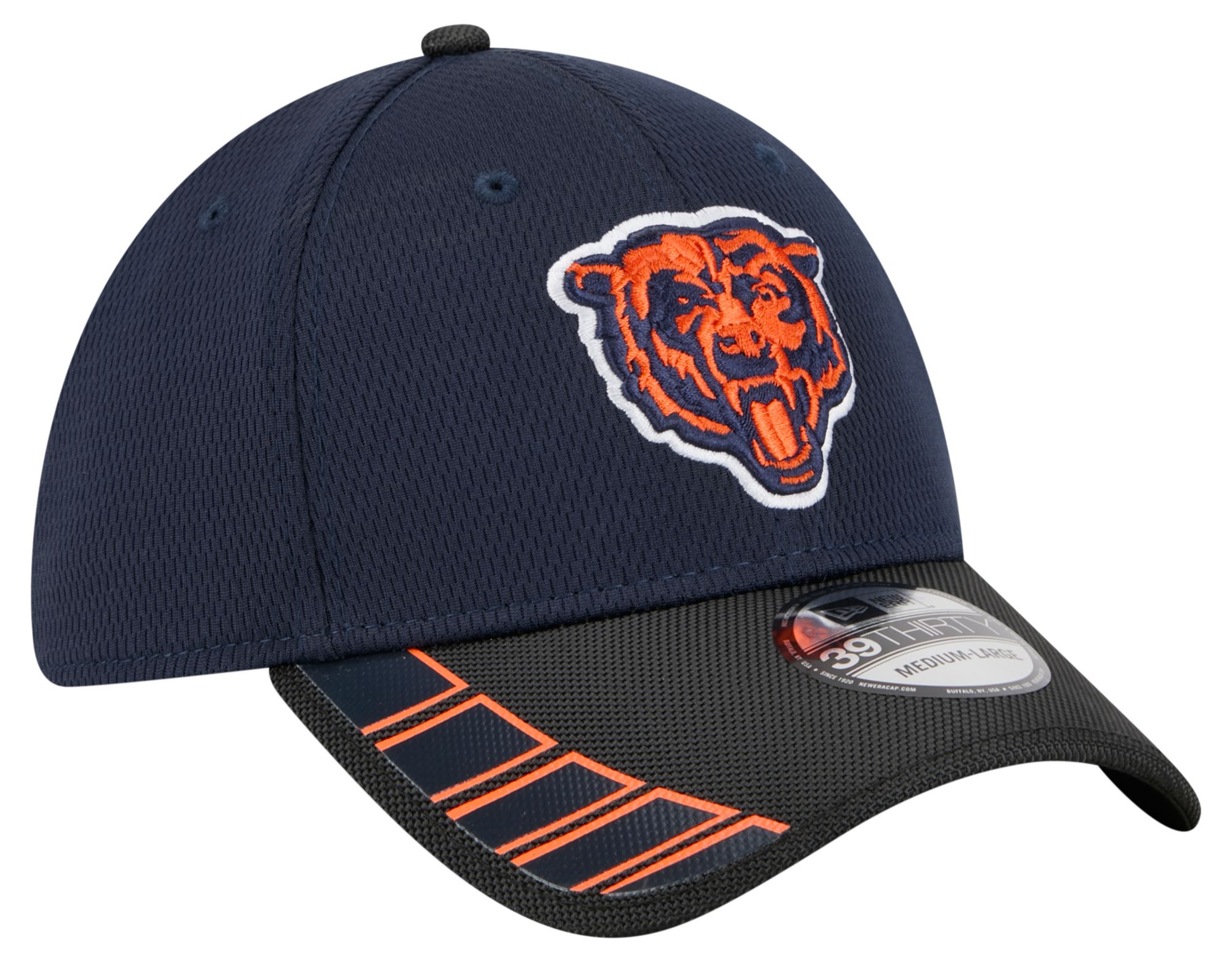 New Era Adult Chicago Bears Navy Visor Hit 39Thirty Stretch Fit Hat product image