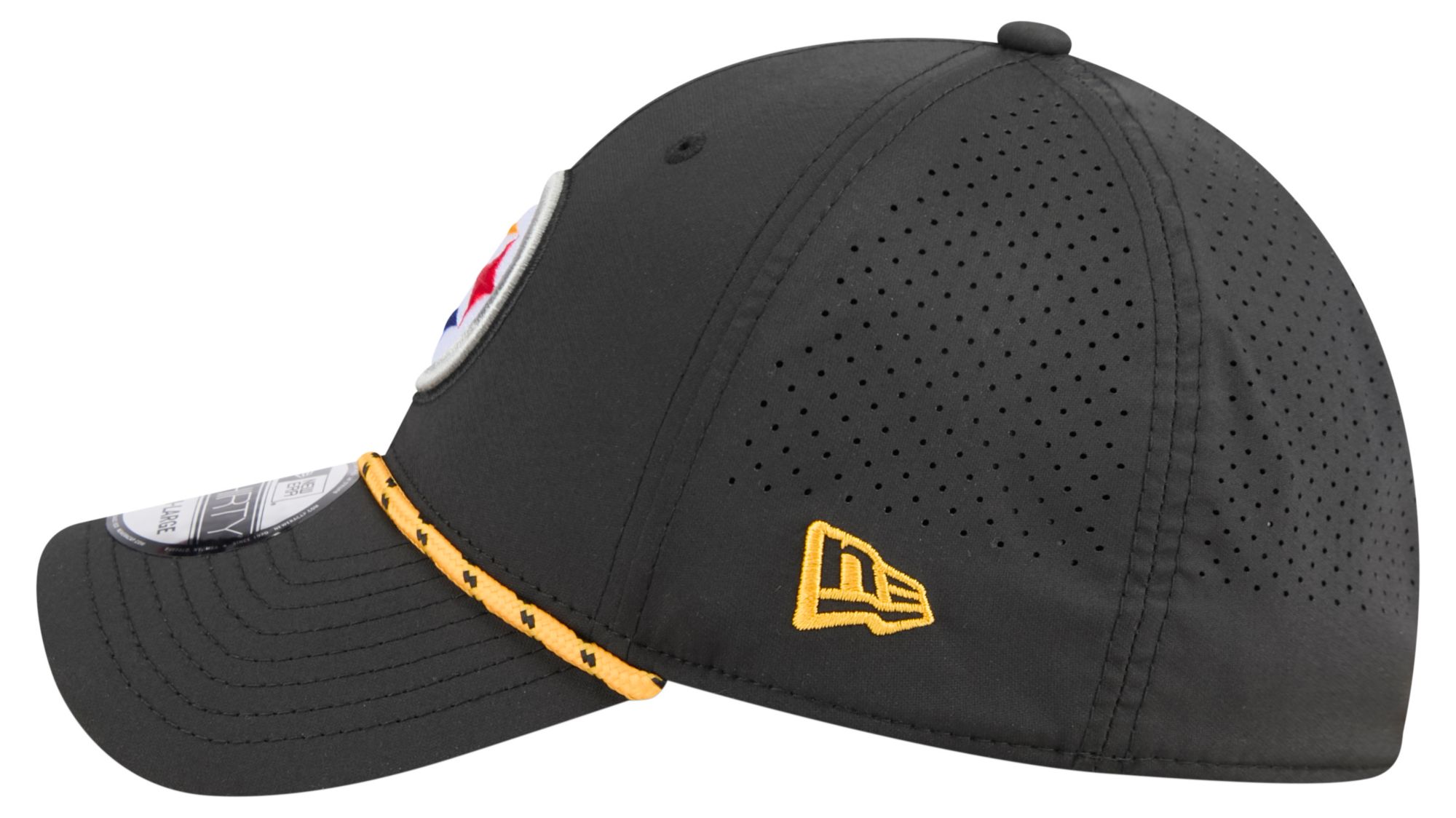 New Era Adult Pittsburgh Steelers Black Perf 39Thirty Stretch Fit Hat product image