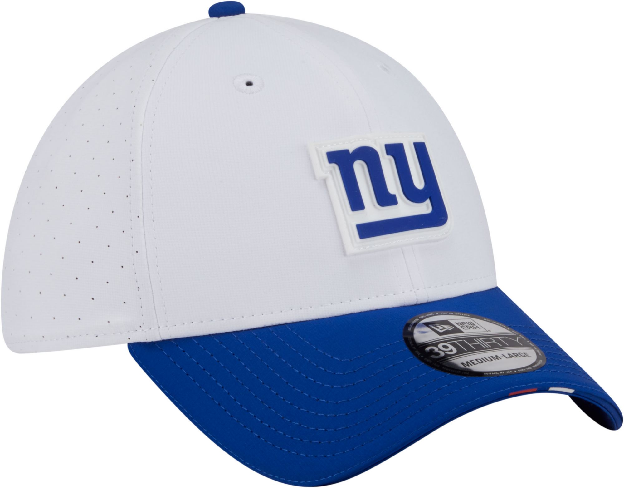 New Era Adult New York Giants Training Camp 2025 White 39Thirty Stretch Fit Hat product image