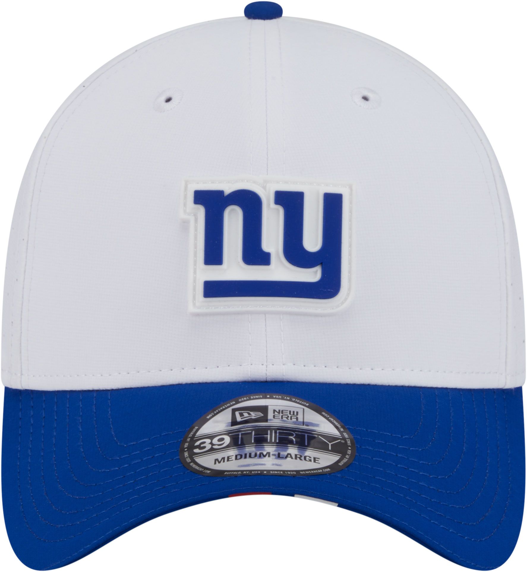 New Era Adult New York Giants Training Camp 2025 White 39Thirty Stretch Fit Hat product image