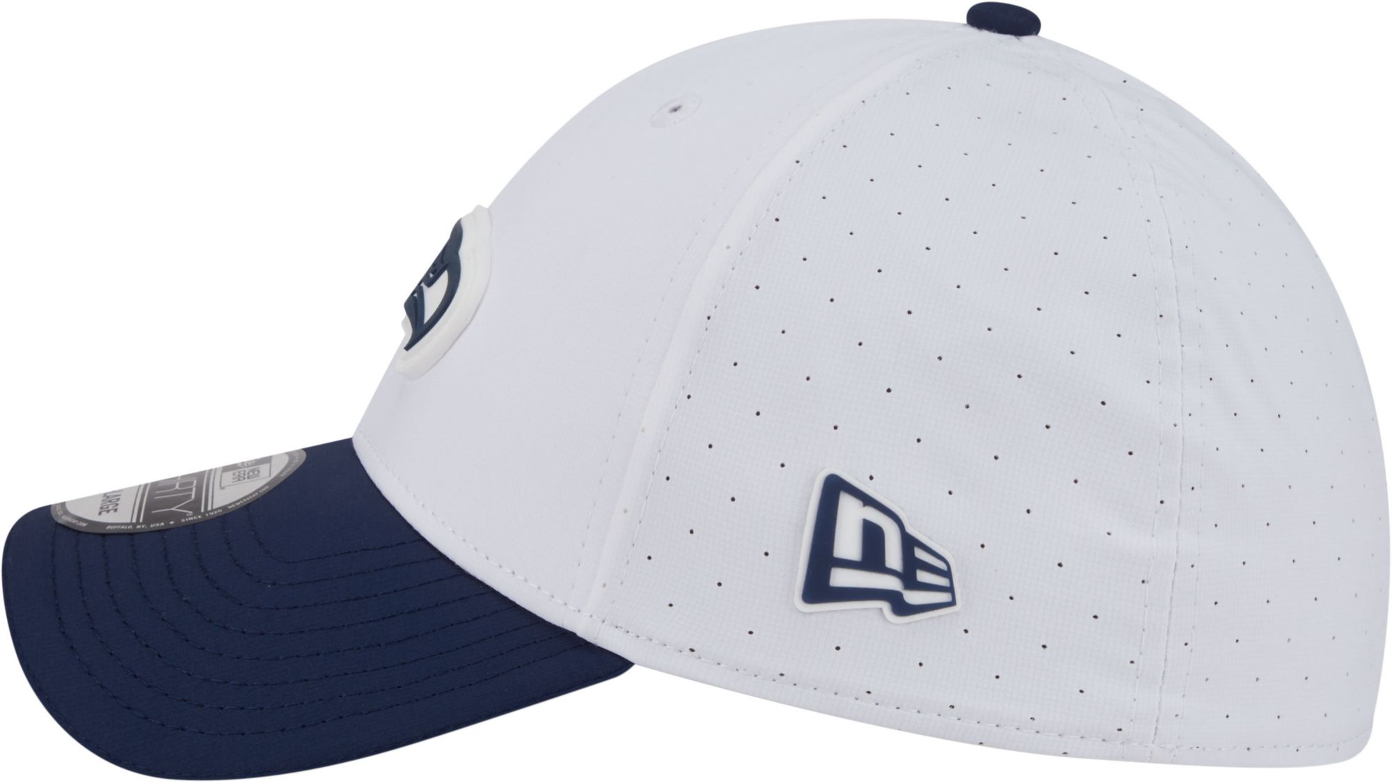 New Era Adult Seattle Seahawks Training Camp 2025 White 39Thirty Stretch Fit Hat product image