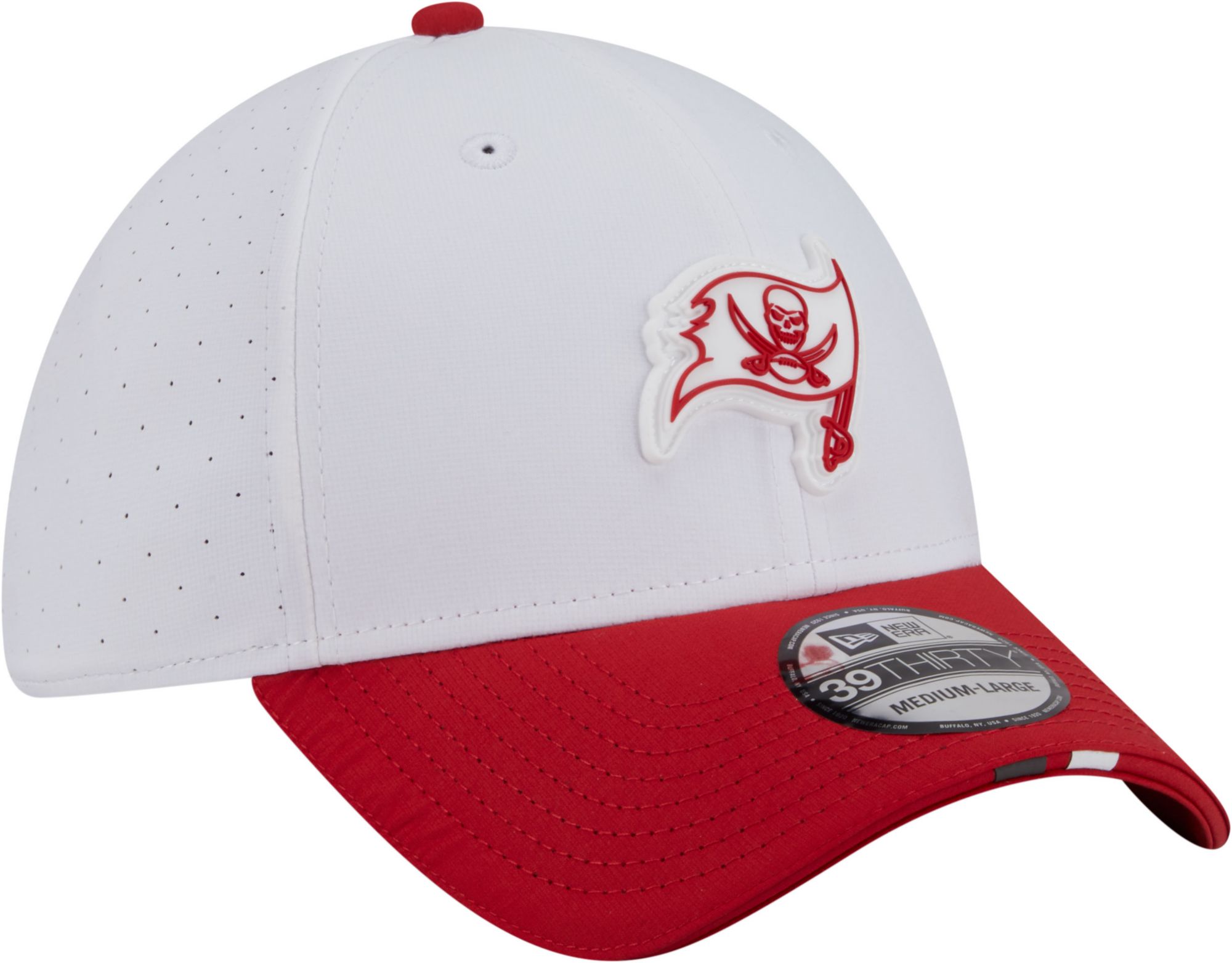 New Era Adult Tampa Bay Buccaneers Training Camp 2025 White 39Thirty Stretch Fit Hat product image