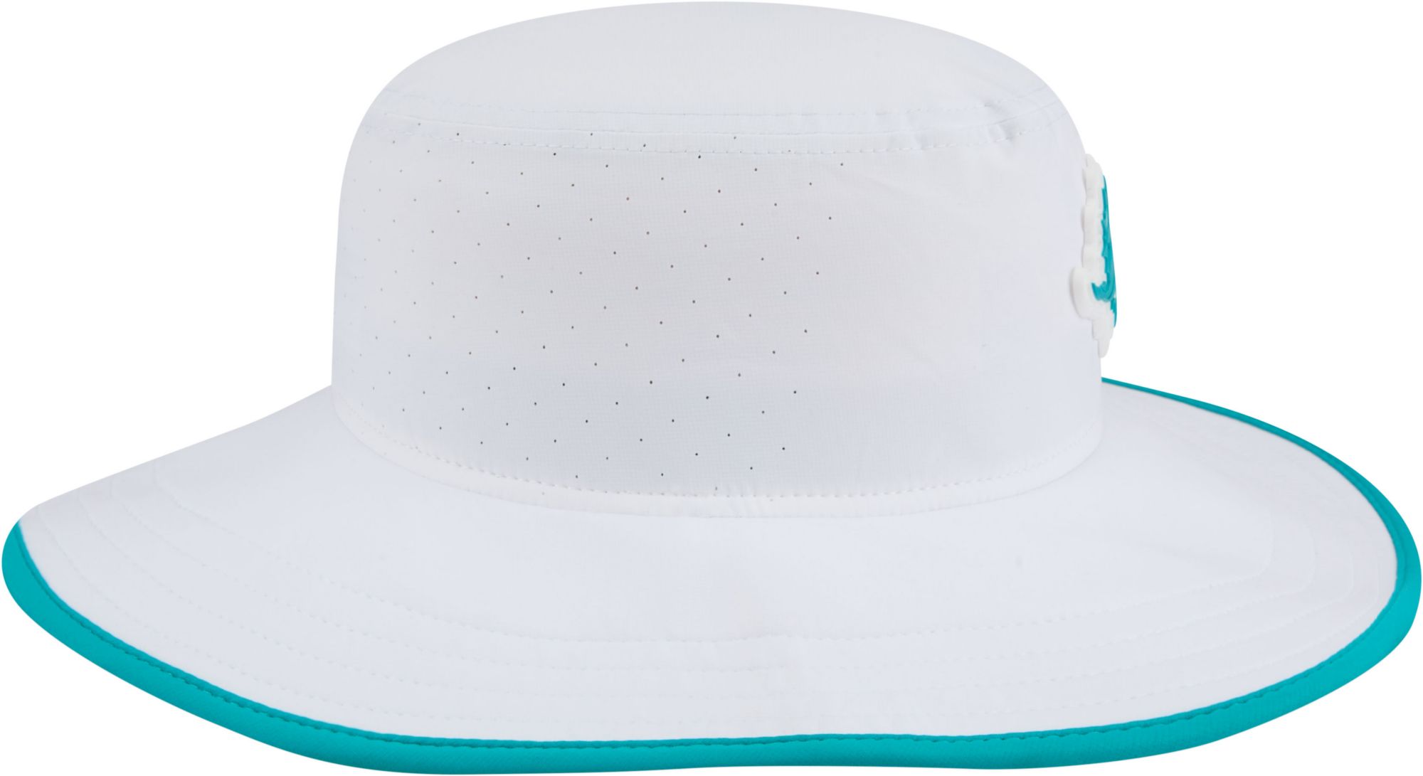 New Era Adult Miami Dolphins Training Camp 2025 Panama White Adjustable Bucket Hat product image