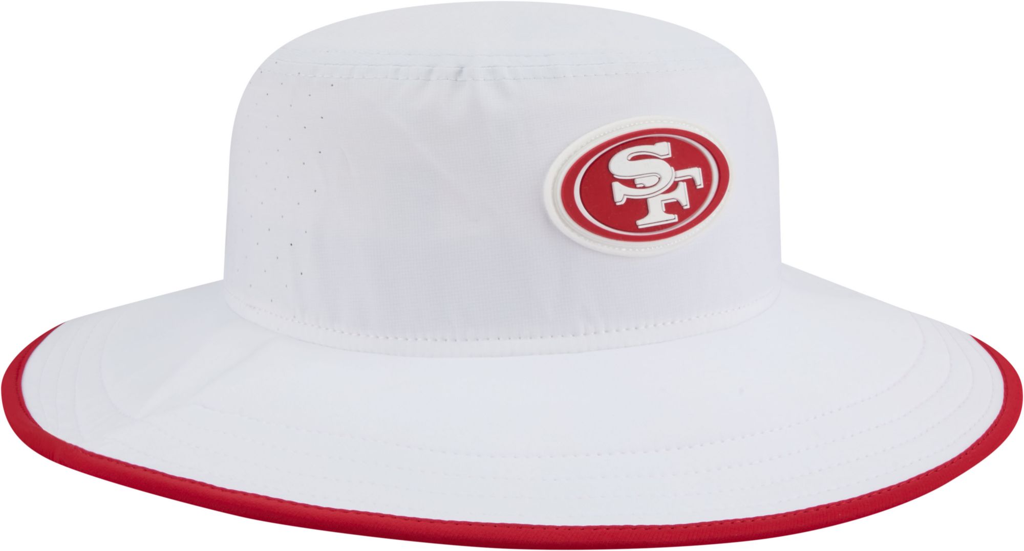 New Era Adult San Francisco 49ers Training Camp 2025 Panama White Adjustable Bucket Hat product image