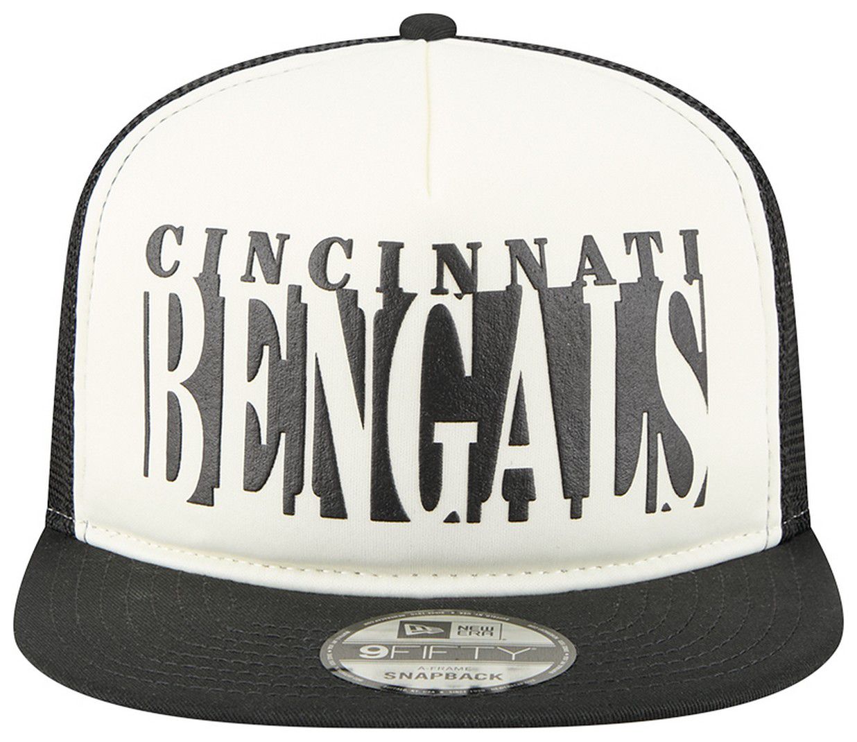 New Era Adult Cincinnati Bengals Black Team Cutout 9Fifty Adjustable Hat product image