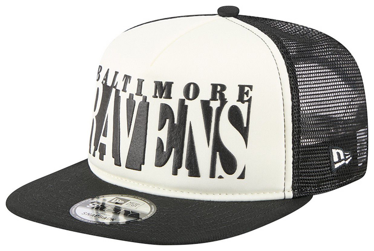 New Era Adult Baltimore Ravens Black Team Cutout 9Fifty Adjustable Hat product image