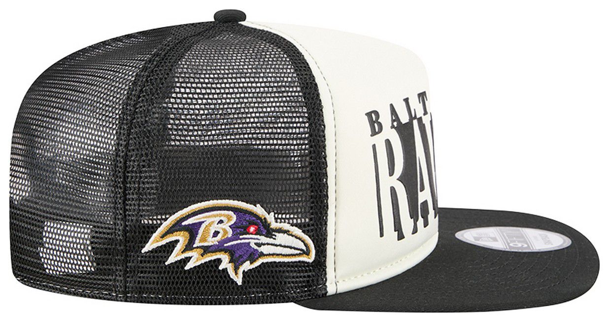 New Era Adult Baltimore Ravens Black Team Cutout 9Fifty Adjustable Hat product image