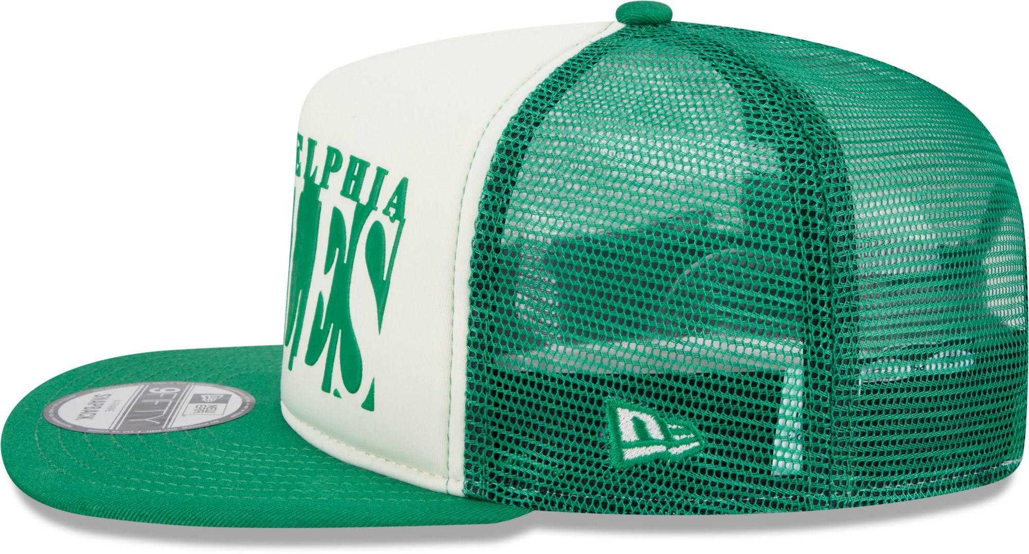 New Era Adult Philadelphia Eagles Green Team Cutout Throwback 9Fifty Adjustable Hat product image