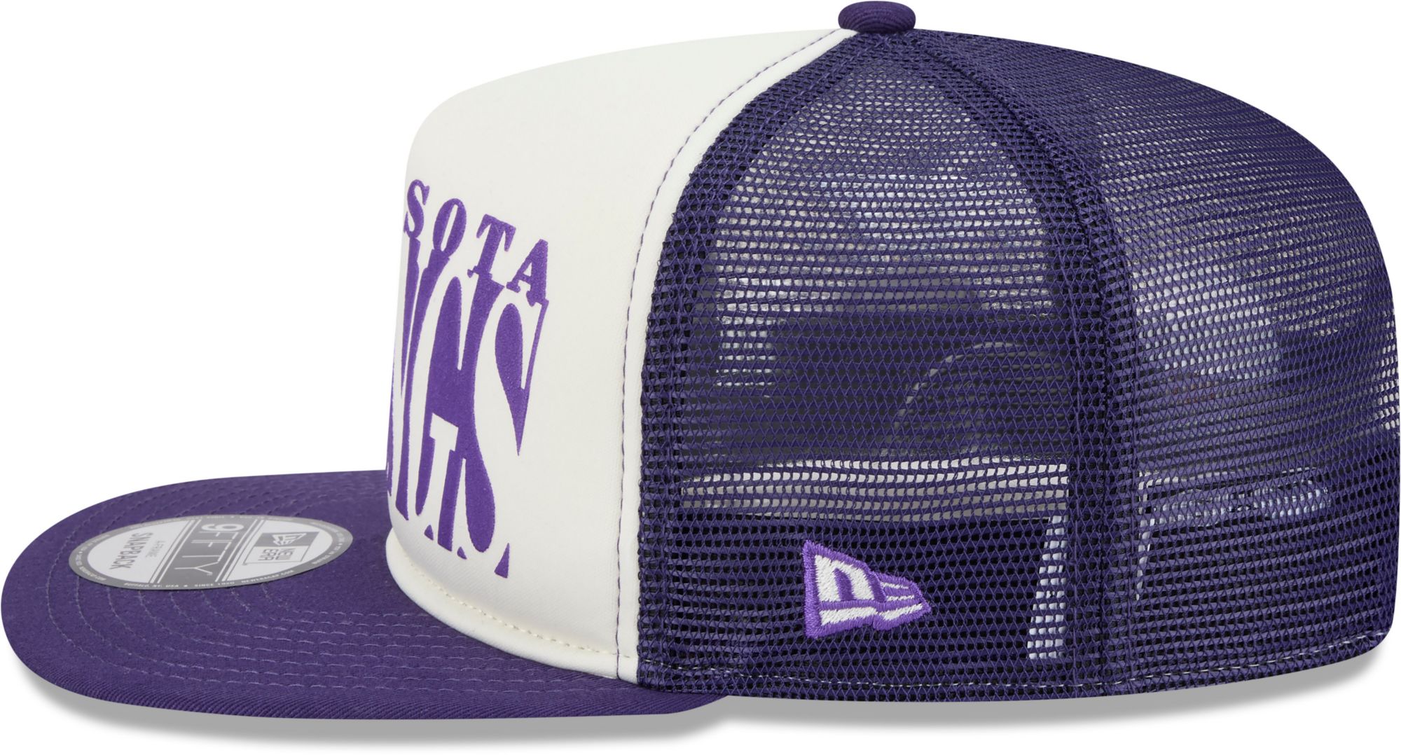 New Era Adult Minnesota Vikings Purple Team Cutout Throwback 9Fifty Adjustable Hat product image