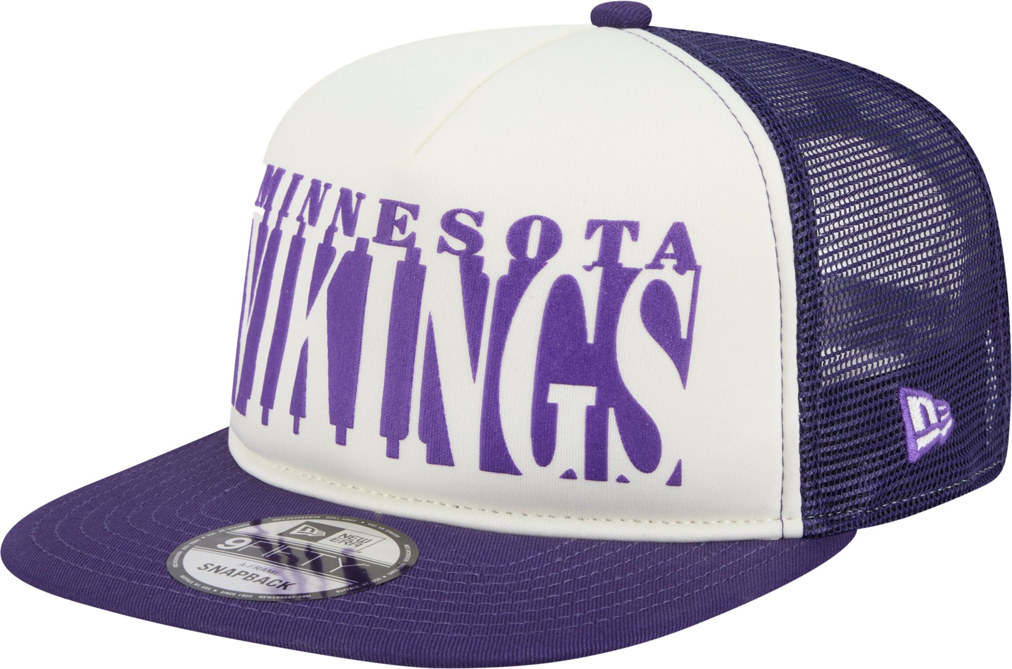 New Era Adult Minnesota Vikings Purple Team Cutout Throwback 9Fifty Adjustable Hat product image