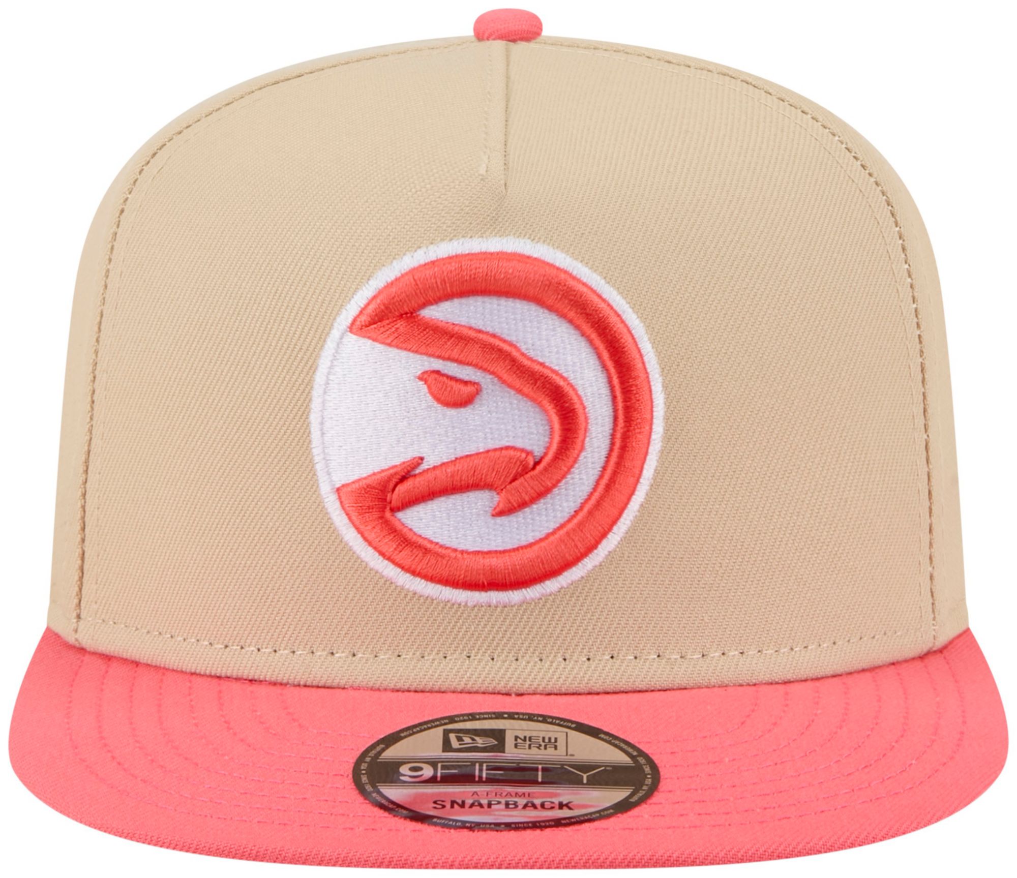 New Era Adult Atlanta Hawks Tan Two Tone 9Fifty A-Frame Adjustable Hat product image