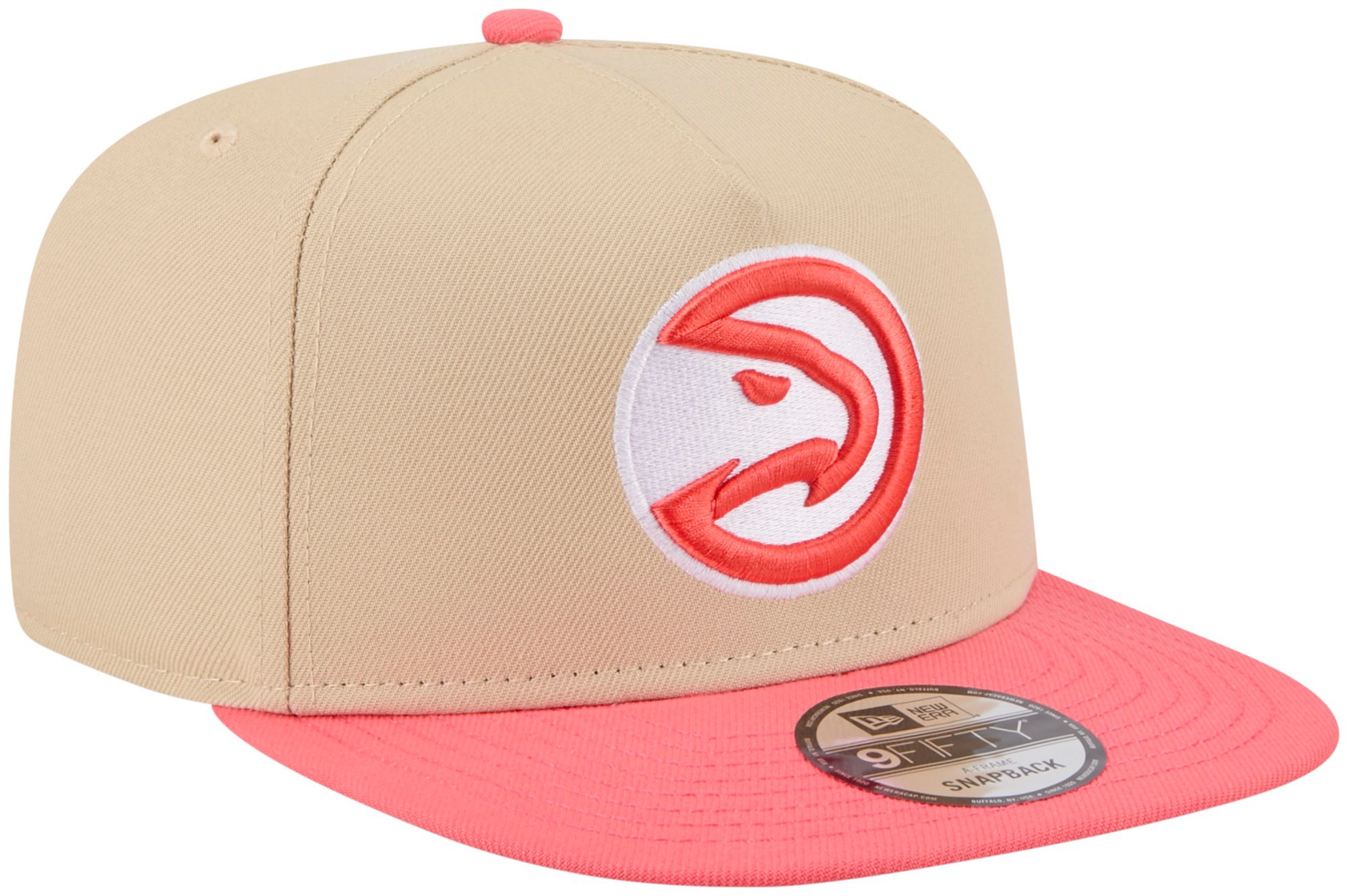 New Era Adult Atlanta Hawks Tan Two Tone 9Fifty A-Frame Adjustable Hat product image