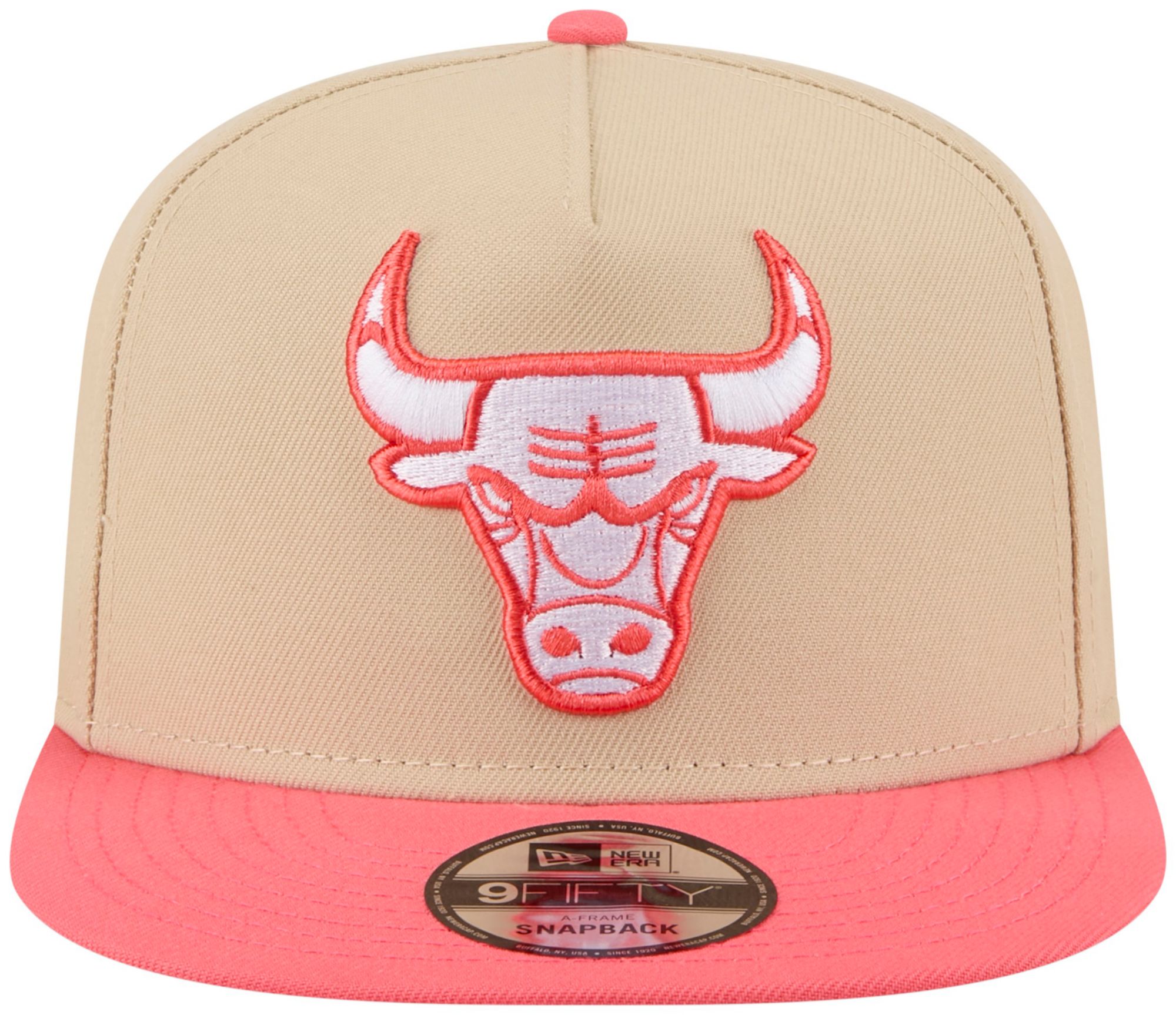 New Era Adult Chicago Bulls Tan Two Tone 9Fifty A-Frame Adjustable Hat product image