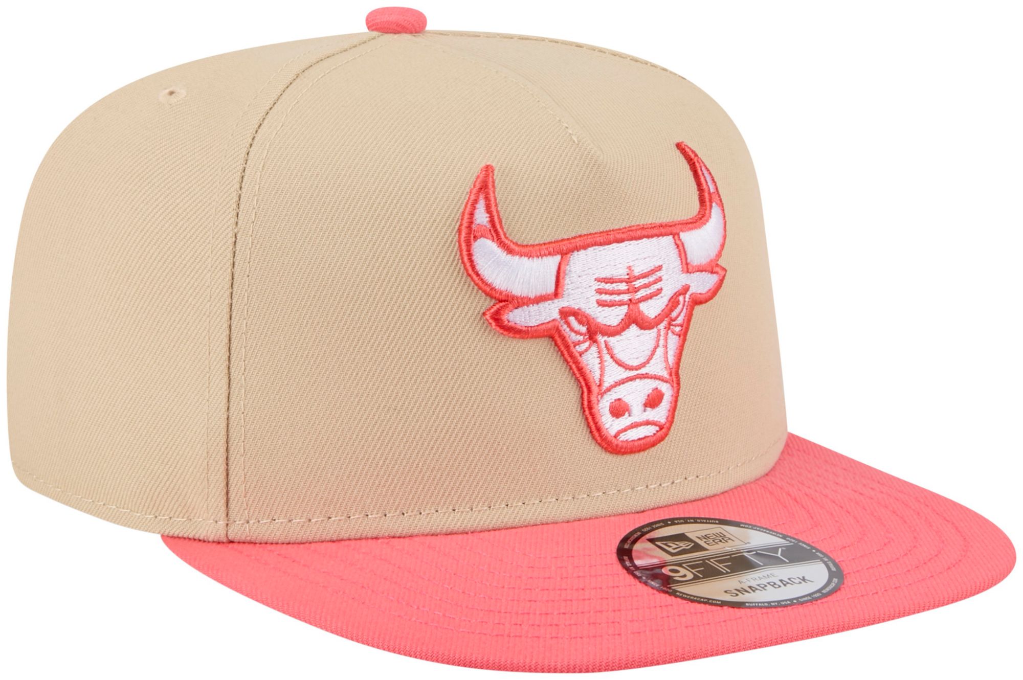 New Era Adult Chicago Bulls Tan Two Tone 9Fifty A-Frame Adjustable Hat product image