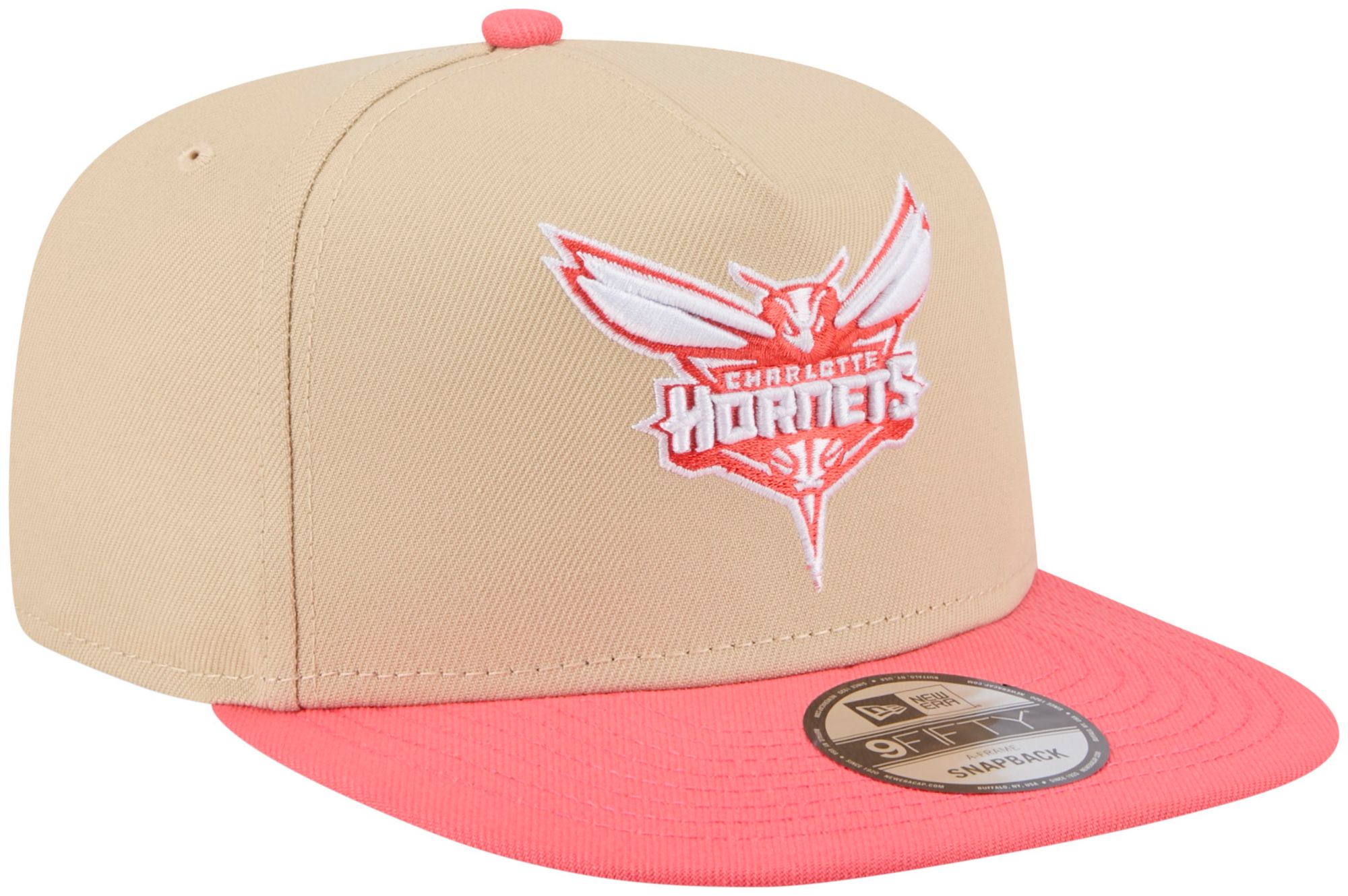 New Era Adult Charlotte Hornets Tan Two Tone 9Fifty A-Frame Adjustable Hat product image