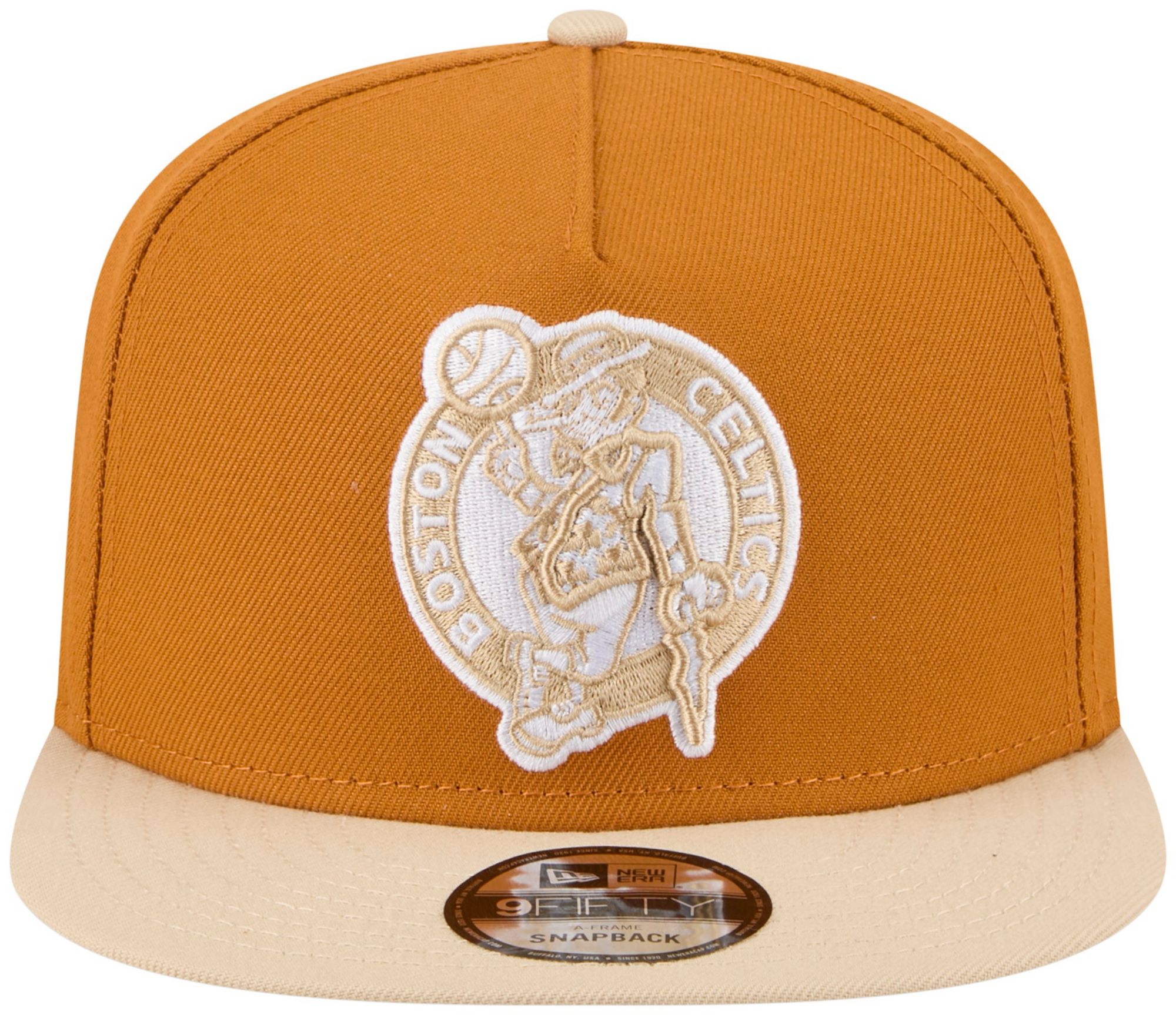 New Era Adult Boston Celtics Brown Two Tone 9Fifty A-Frame Adjustable Hat product image
