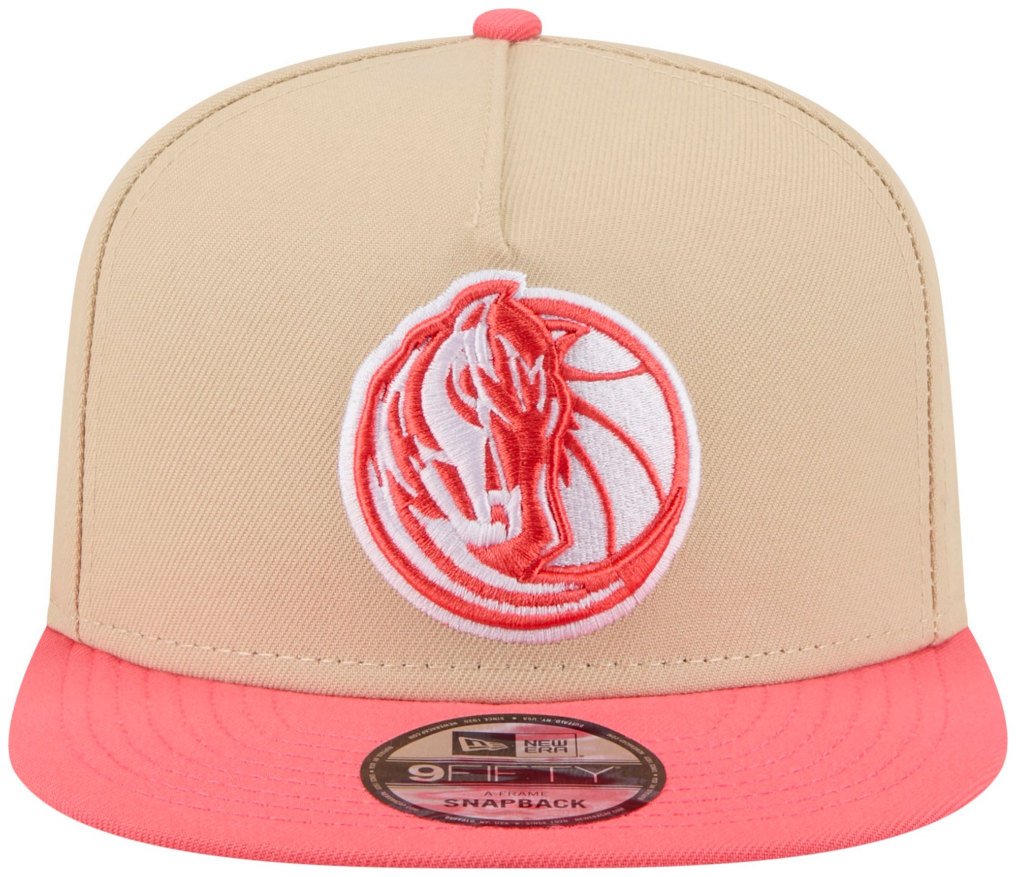 New Era Adult Dallas Mavericks Tan Two Tone 9Fifty A-Frame Adjustable Hat product image