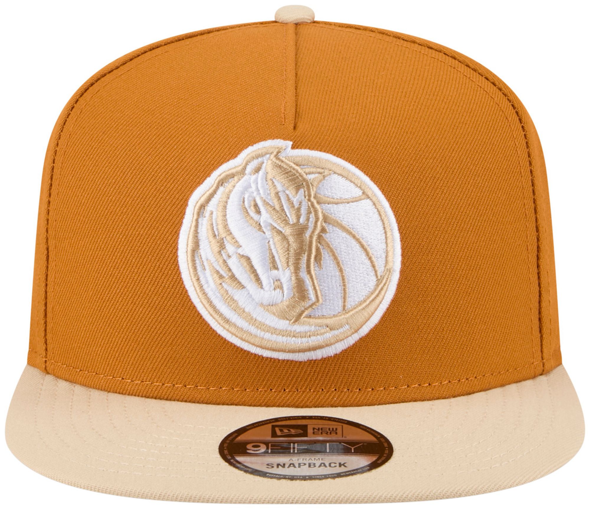 New Era Adult Dallas Mavericks Brown Two Tone 9Fifty A-Frame Adjustable Hat product image