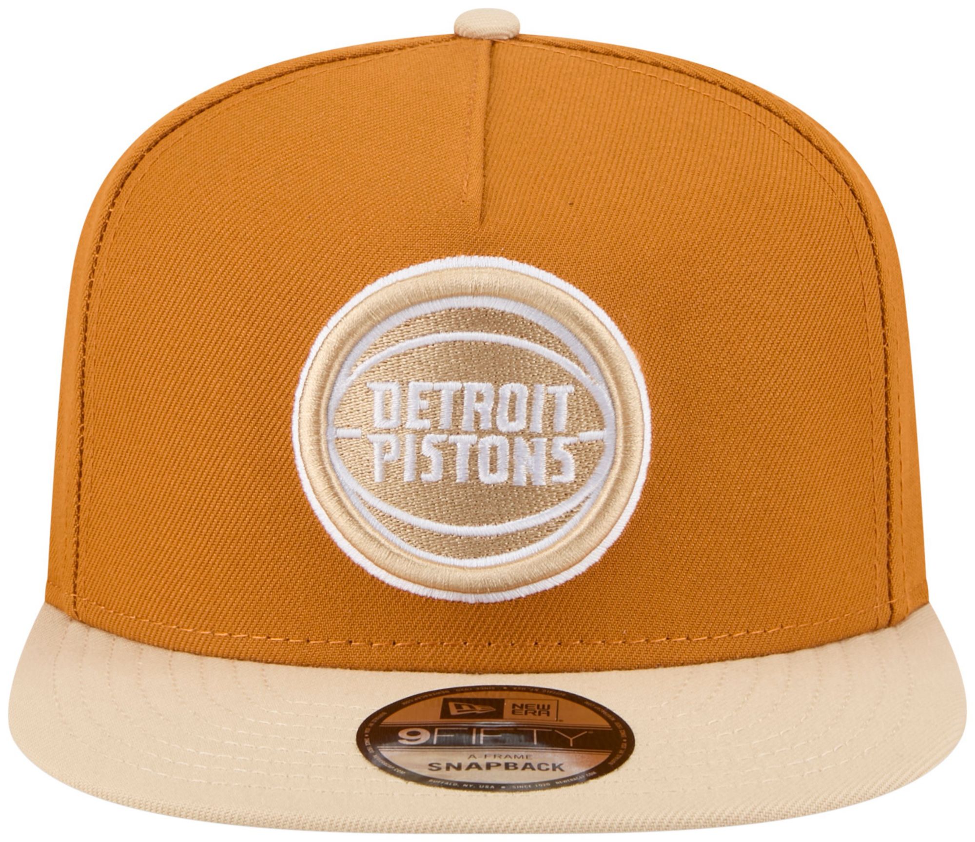 New Era Adult Detroit Pistons Brown Two Tone 9Fifty A-Frame Adjustable Hat product image