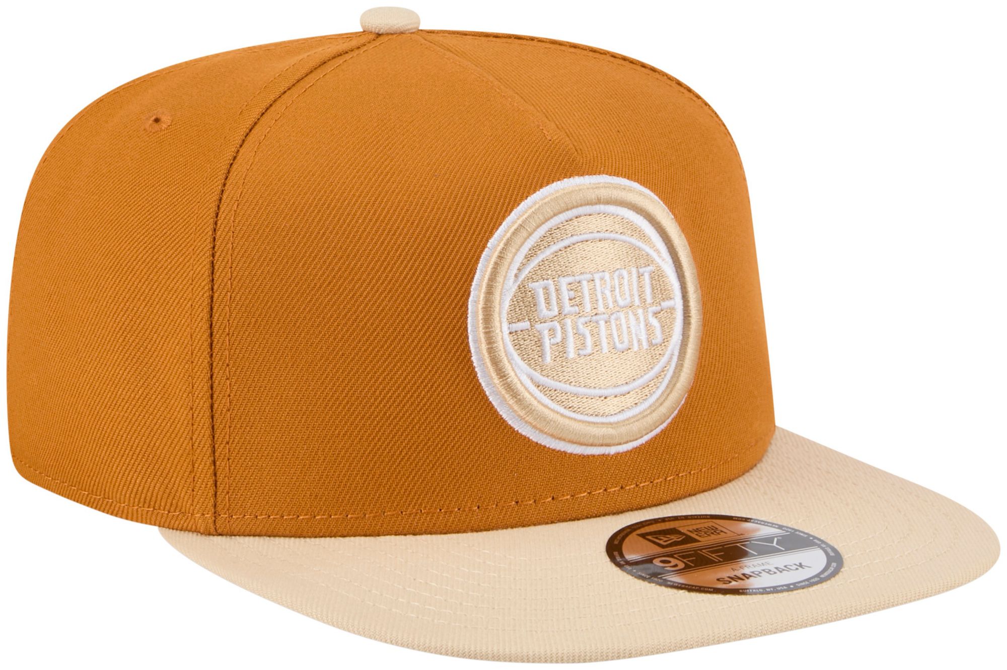 New Era Adult Detroit Pistons Brown Two Tone 9Fifty A-Frame Adjustable Hat product image