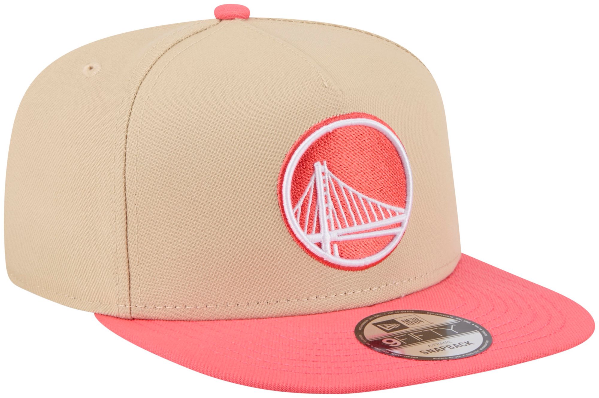 New Era Adult Golden State Warriors Tan Two Tone 9Fifty A-Frame Adjustable Hat product image