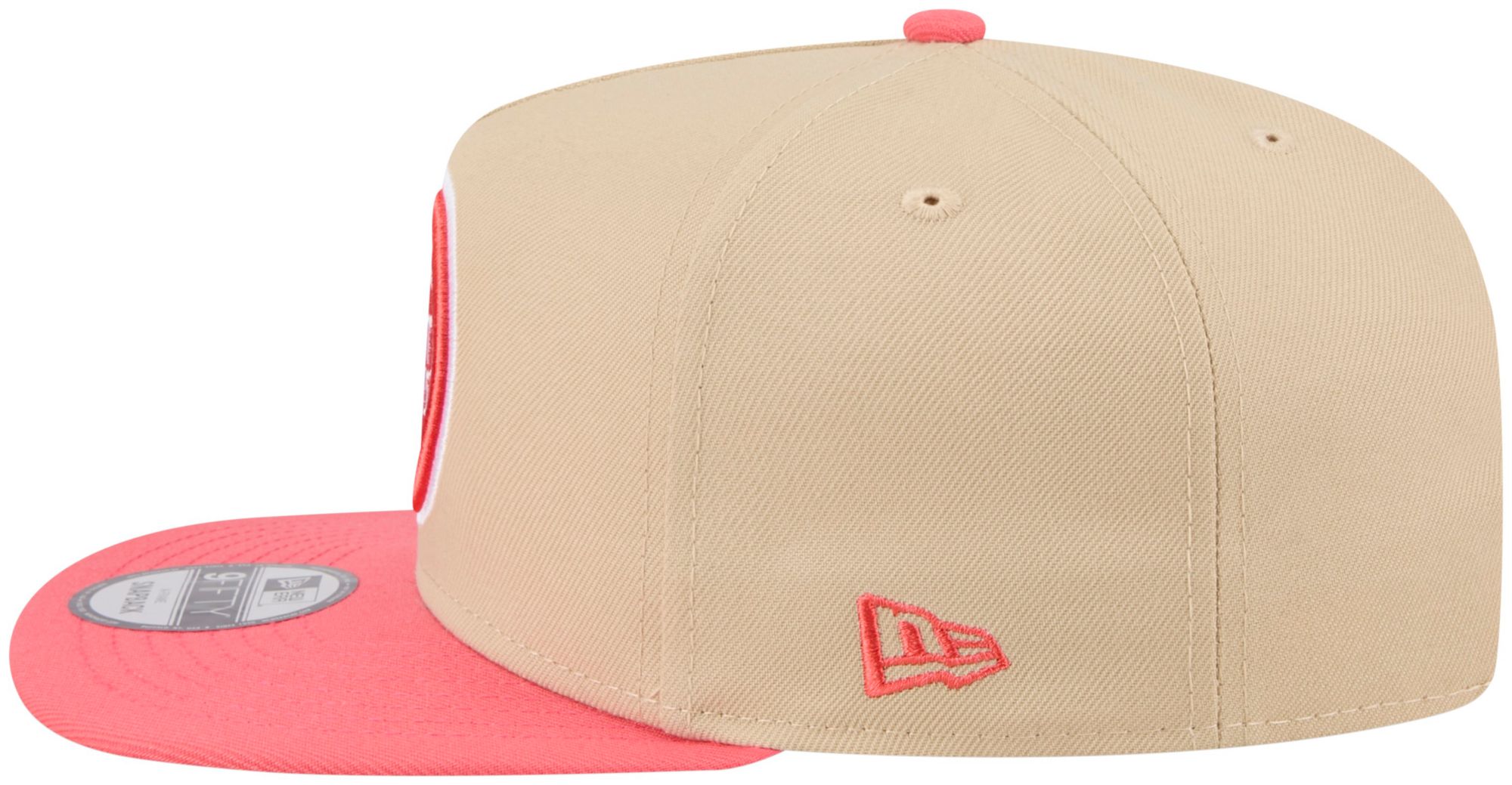 New Era Adult Detroit Pistons Tan Two Tone 9Fifty A-Frame Adjustable Hat product image