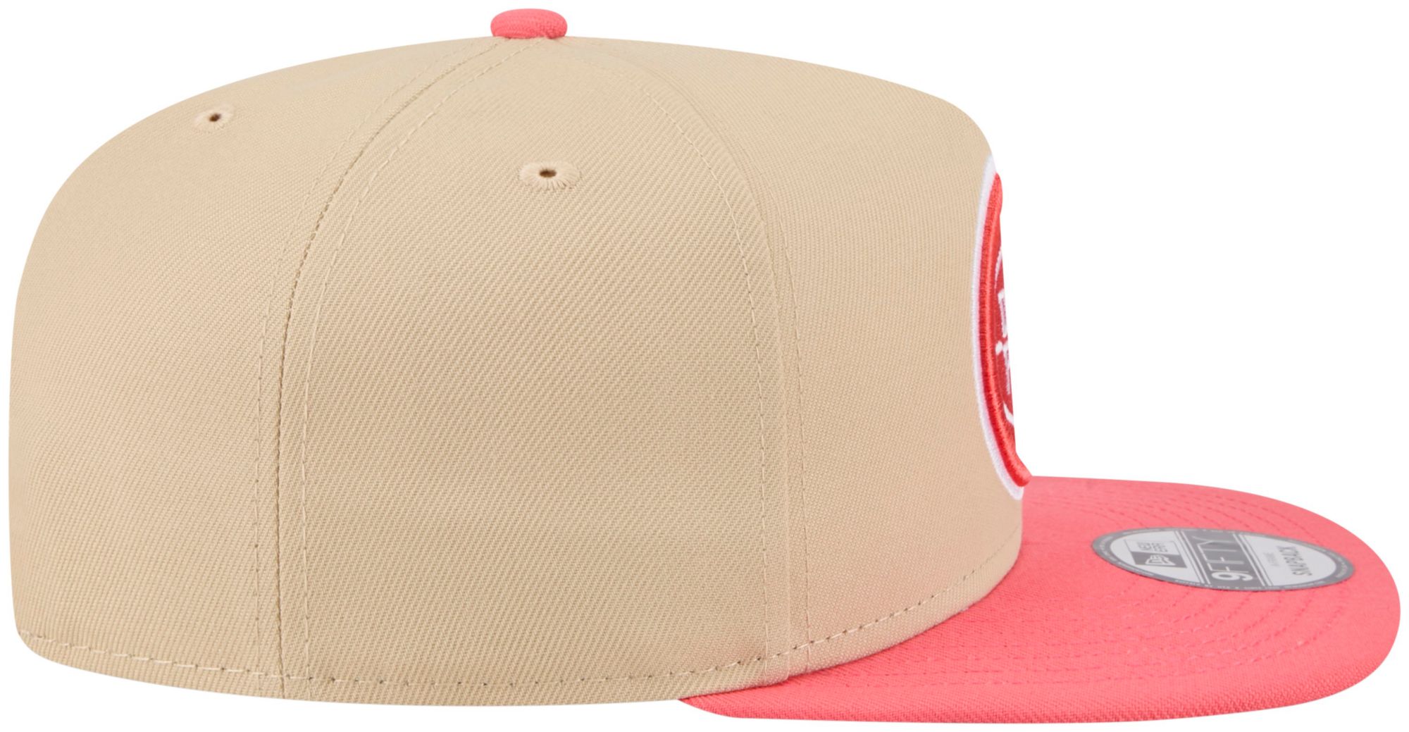 New Era Adult Detroit Pistons Tan Two Tone 9Fifty A-Frame Adjustable Hat product image
