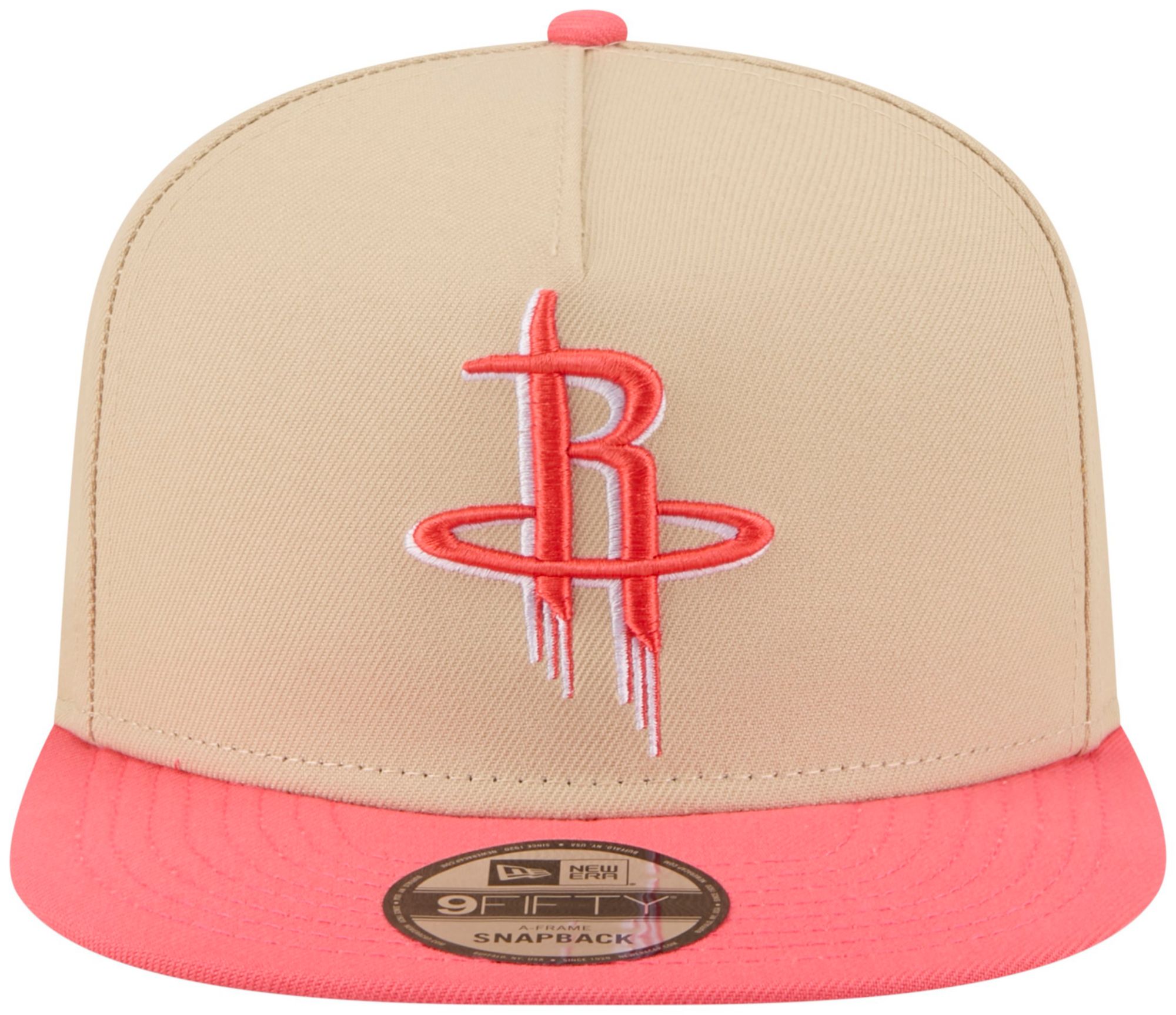 New Era Adult Houston Rockets Tan Two Tone 9Fifty A-Frame Adjustable Hat product image