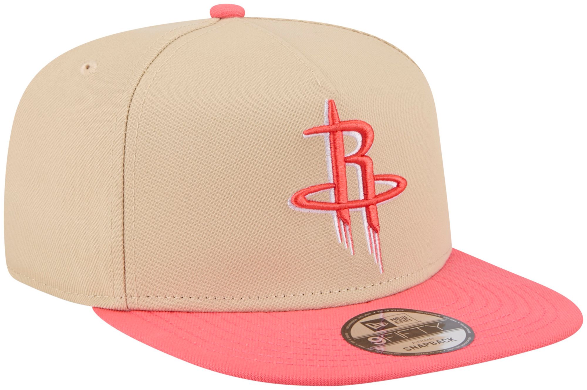 New Era Adult Houston Rockets Tan Two Tone 9Fifty A-Frame Adjustable Hat product image