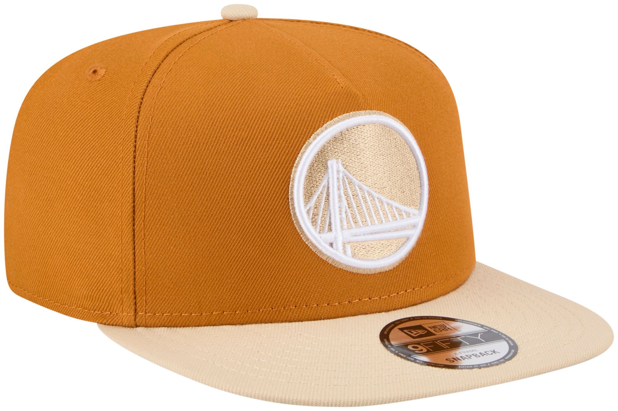 New Era Adult Golden State Warriors Brown Two Tone 9Fifty A-Frame Adjustable Hat product image