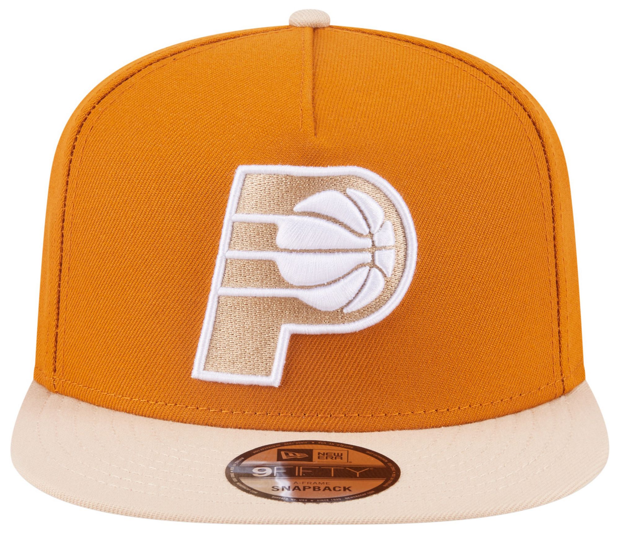 New Era Adult Indiana Pacers Brown Two Tone 9Fifty A-Frame Adjustable Hat product image