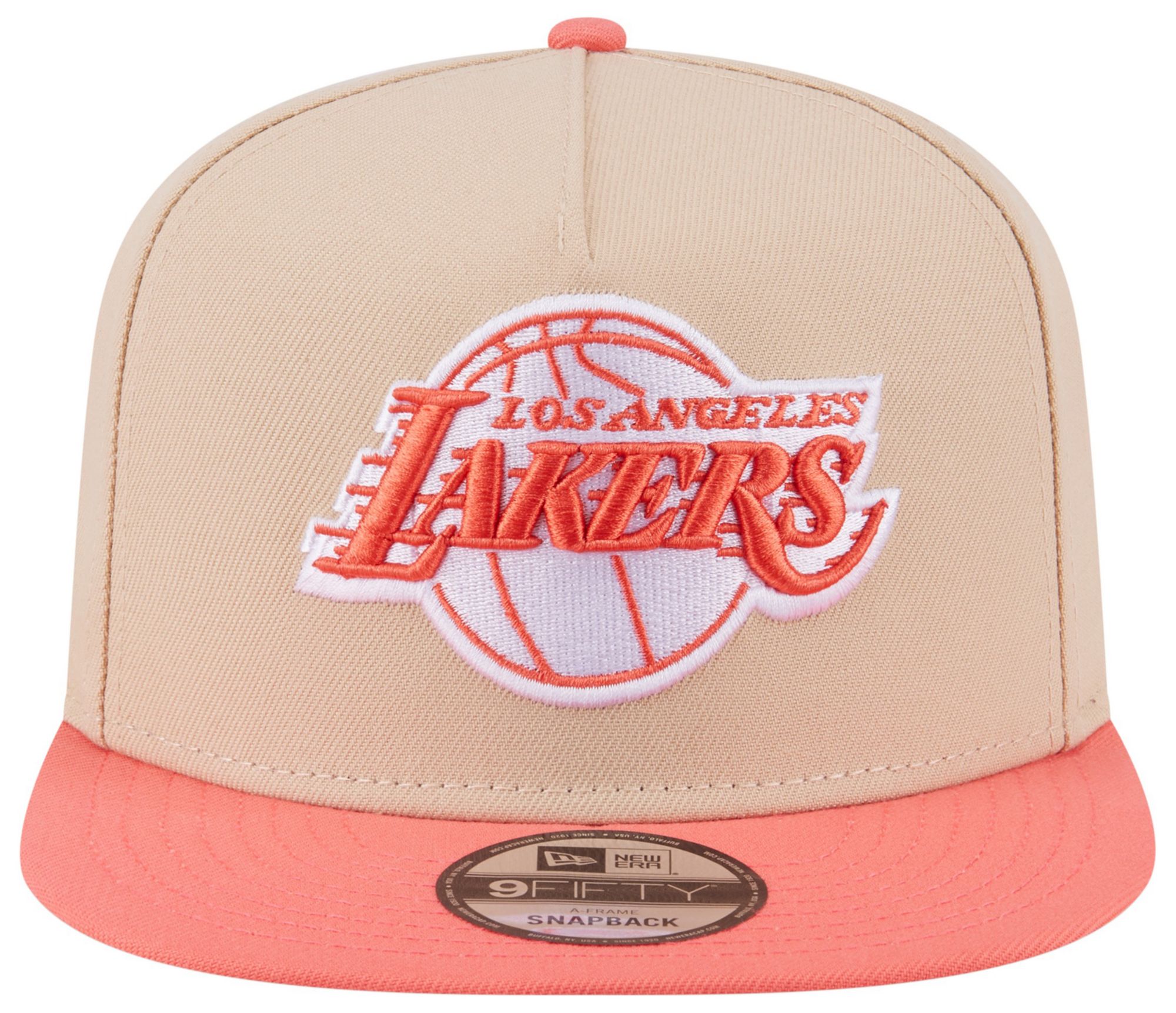 New Era Adult Los Angeles Lakers Tan Two Tone 9Fifty A-Frame Adjustable Hat product image