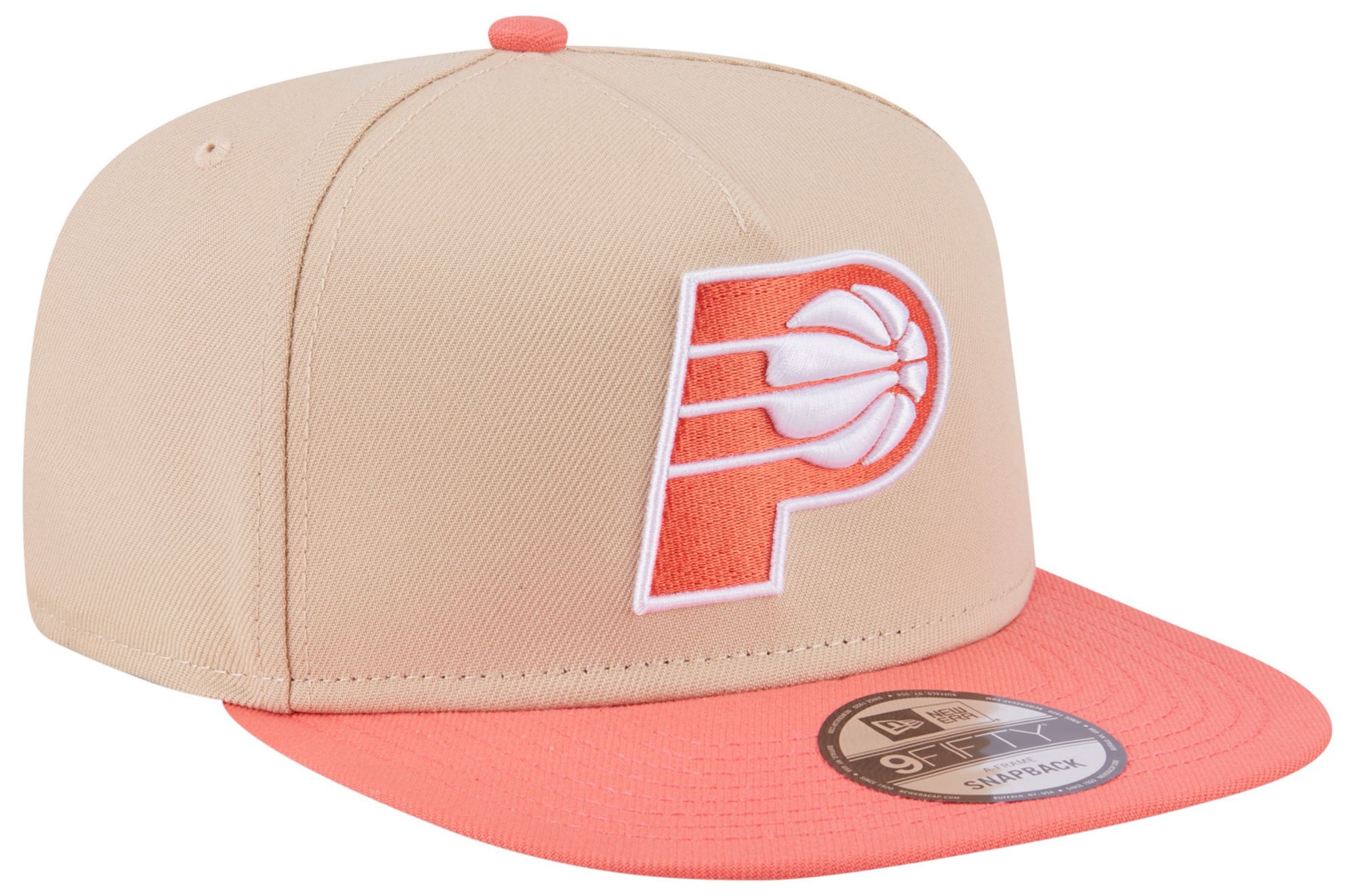 New Era Adult Indiana Pacers Tan Two Tone 9Fifty A-Frame Adjustable Hat product image