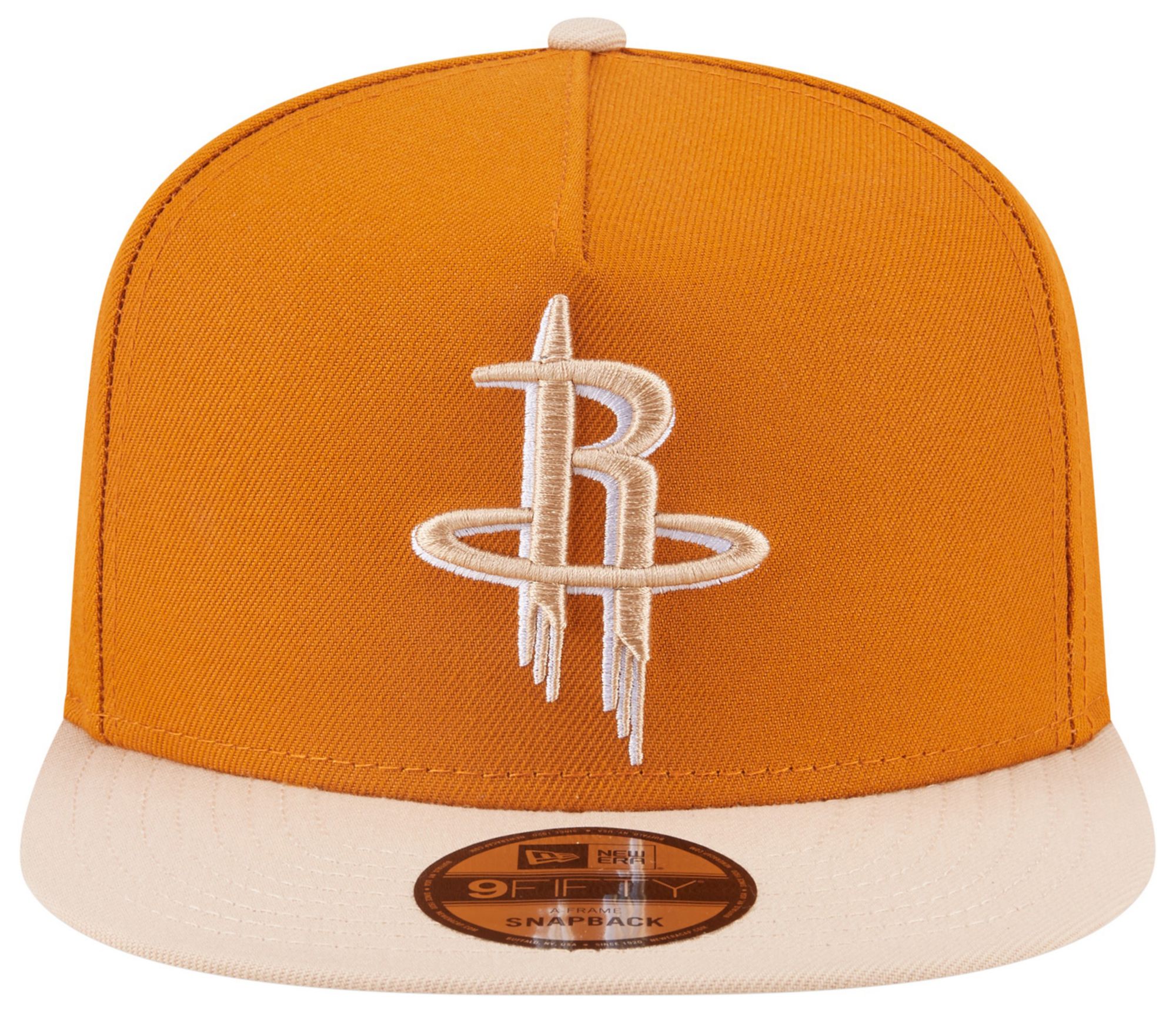 New Era Adult Houston Rockets Brown Two Tone 9Fifty A-Frame Adjustable Hat product image