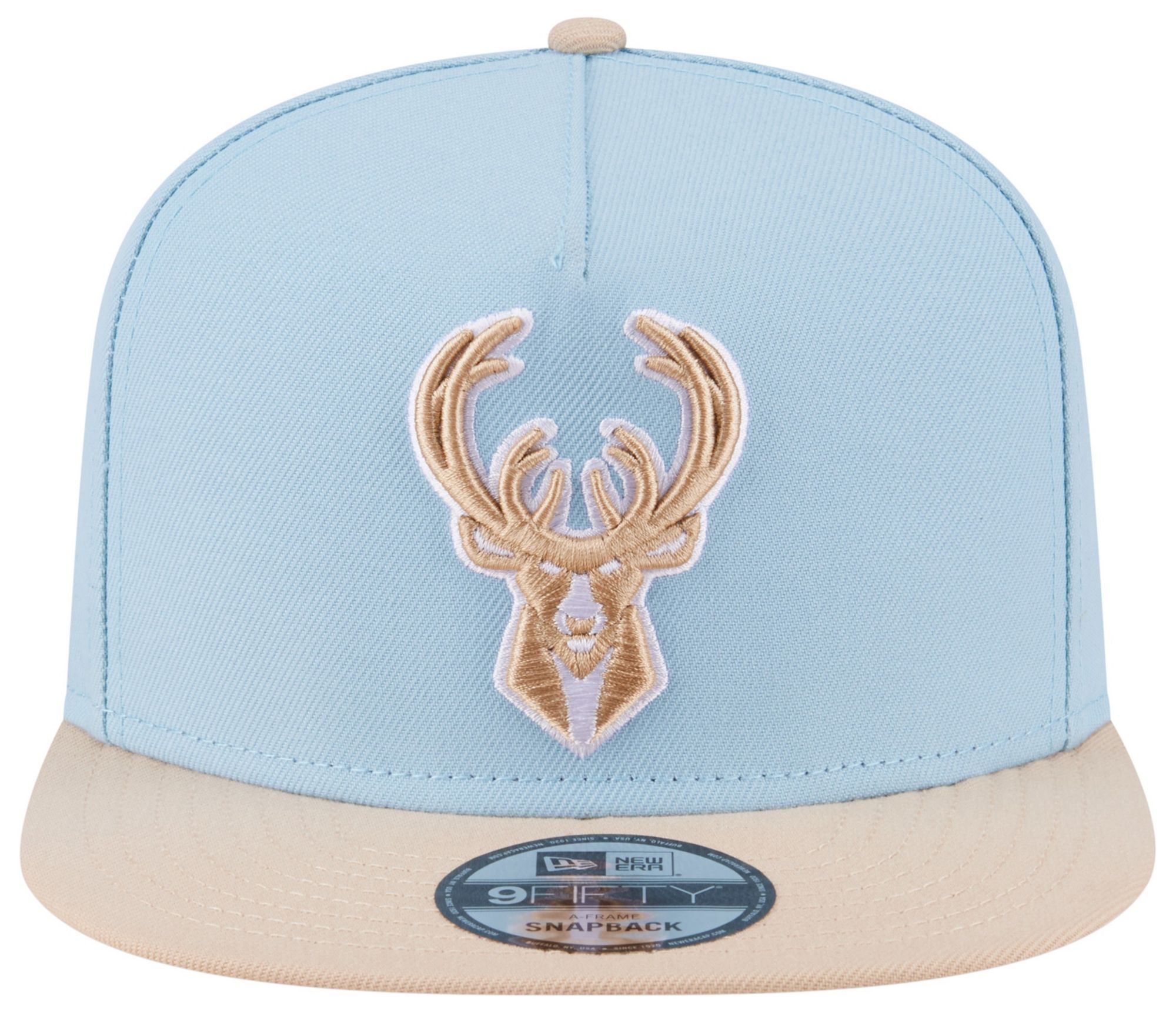 New Era Adult Milwaukee Bucks Blue Two Tone 9Fifty A-Frame Adjustable Hat product image