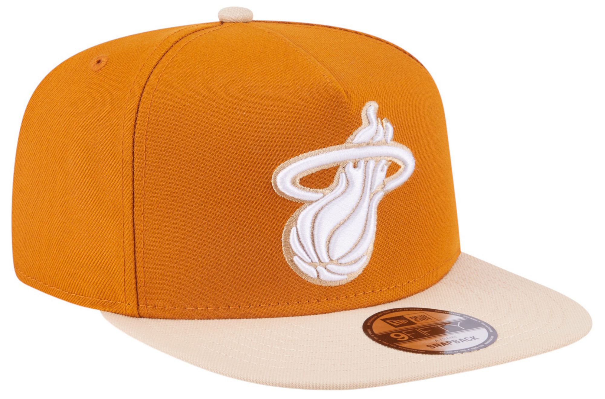 New Era Adult Miami Heat Brown Two Tone 9Fifty A-Frame Adjustable Hat product image
