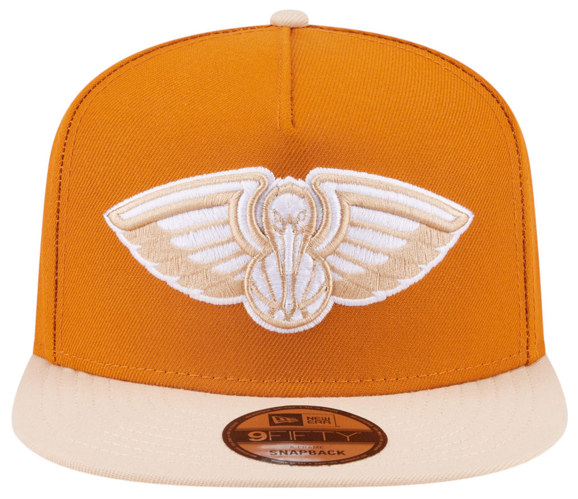 New Era Adult New Orleans Pelicans Brown Two Tone 9Fifty A-Frame Adjustable Hat product image