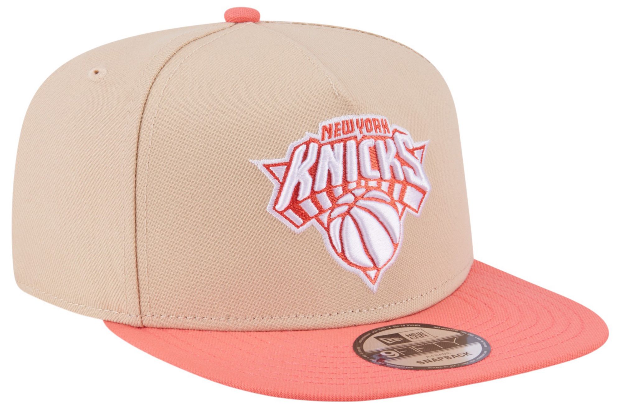 New Era Adult New York Knicks Tan Two Tone 9Fifty A-Frame Adjustable Hat product image