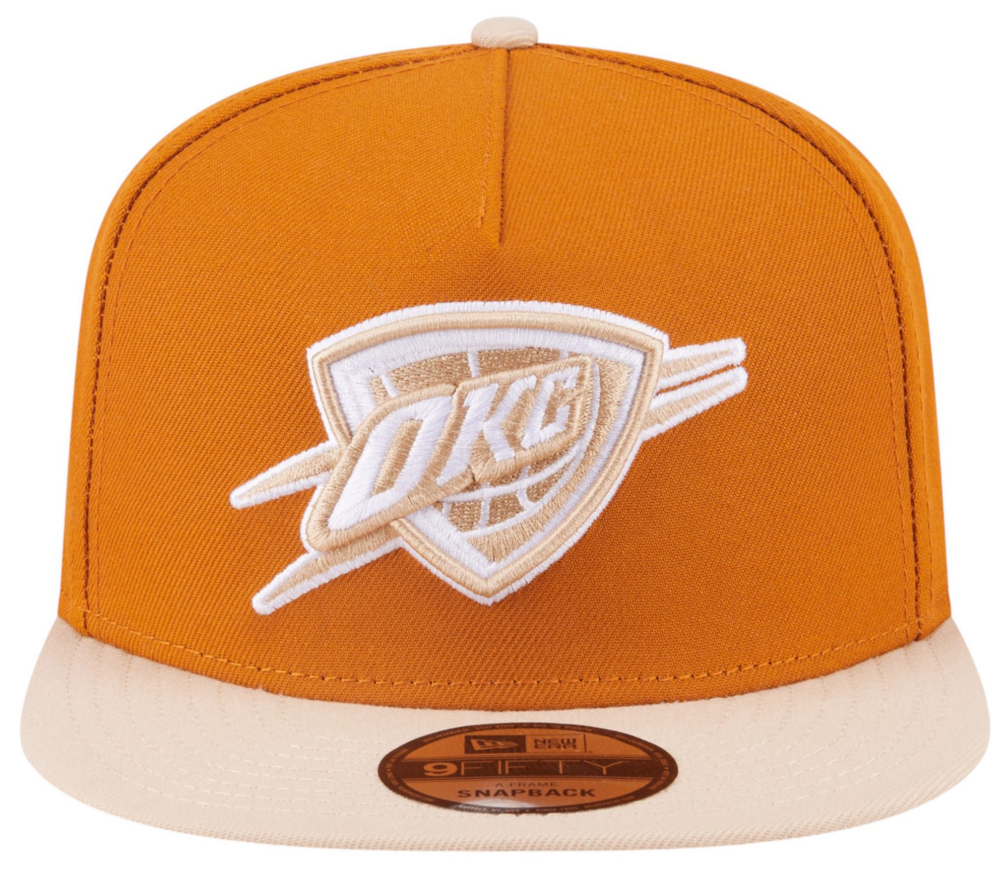 New Era Adult Oklahoma City Thunder Brown Two Tone 9Fifty A-Frame Adjustable Hat product image