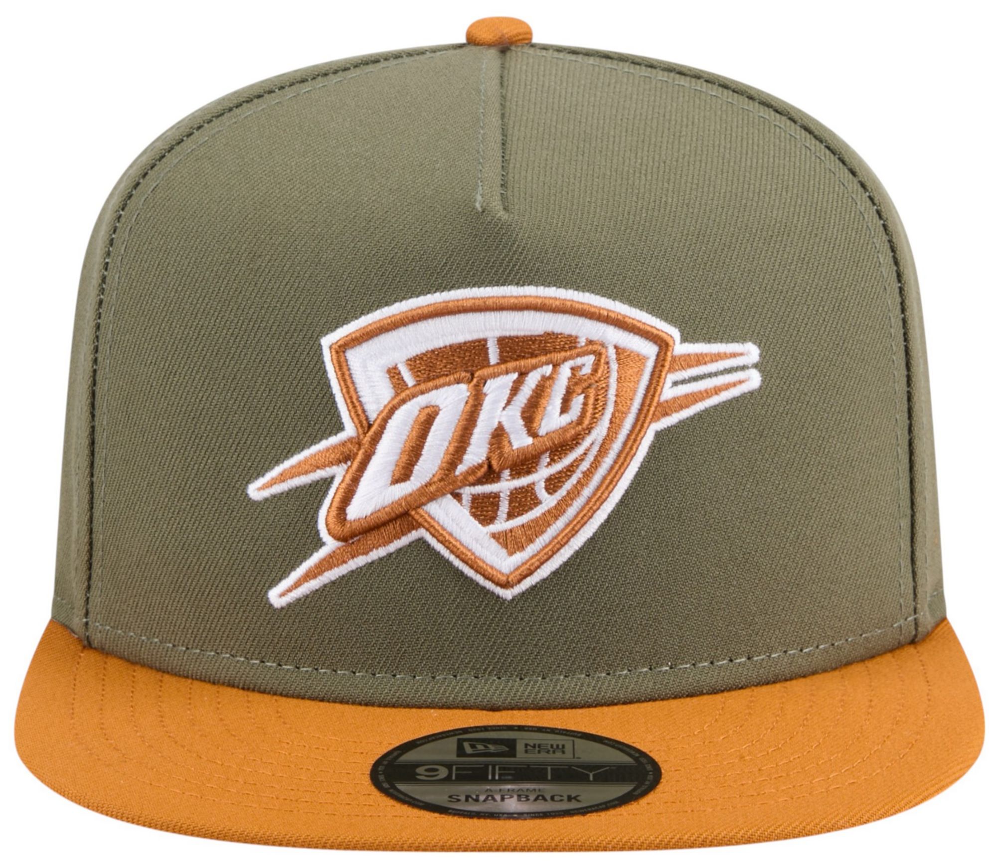 New Era Adult Oklahoma City Thunder Green Two Tone 9Fifty A-Frame Adjustable Hat product image