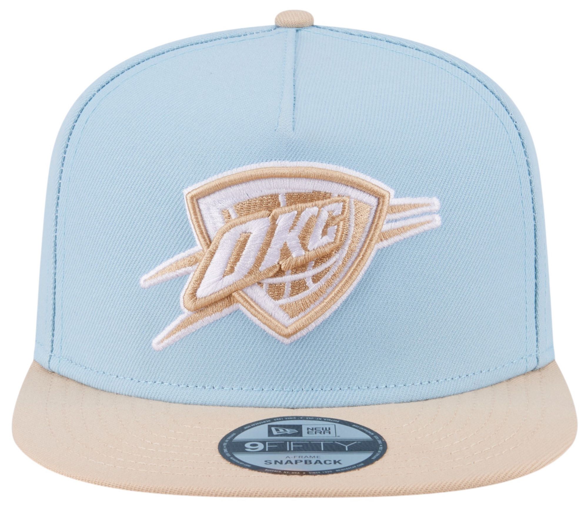 New Era Adult Oklahoma City Thunder Blue Two Tone 9Fifty A-Frame Adjustable Hat product image