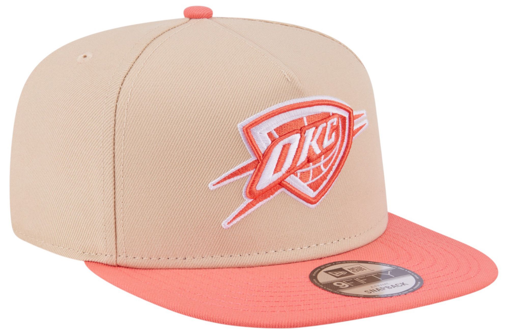 New Era Adult Oklahoma City Thunder Tan Two Tone 9Fifty A-Frame Adjustable Hat product image
