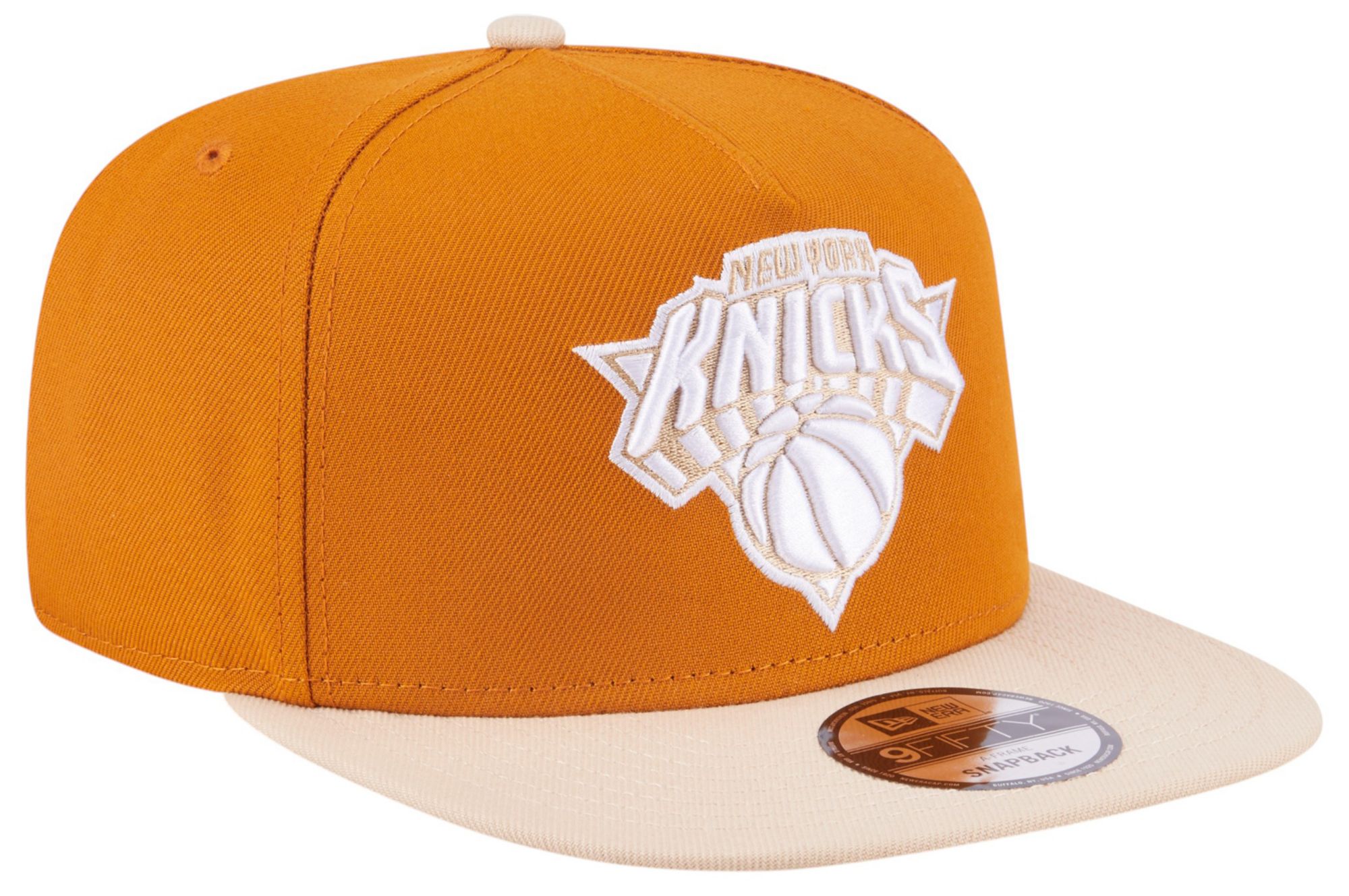New Era Adult New York Knicks Brown Two Tone 9Fifty A-Frame Adjustable Hat product image