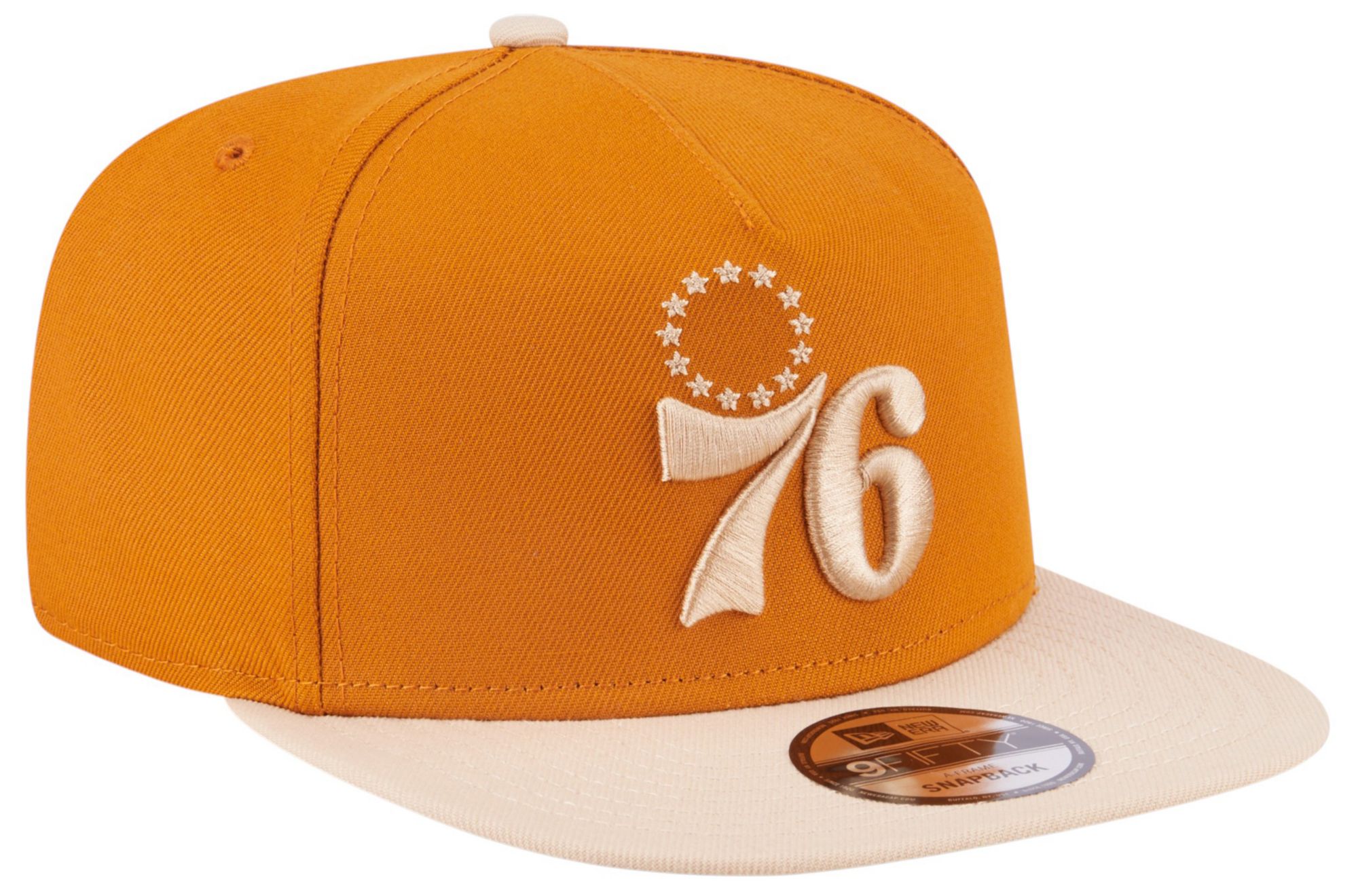 New Era Adult Philadelphia 76ers Brown Two Tone 9Fifty A-Frame Adjustable Hat product image