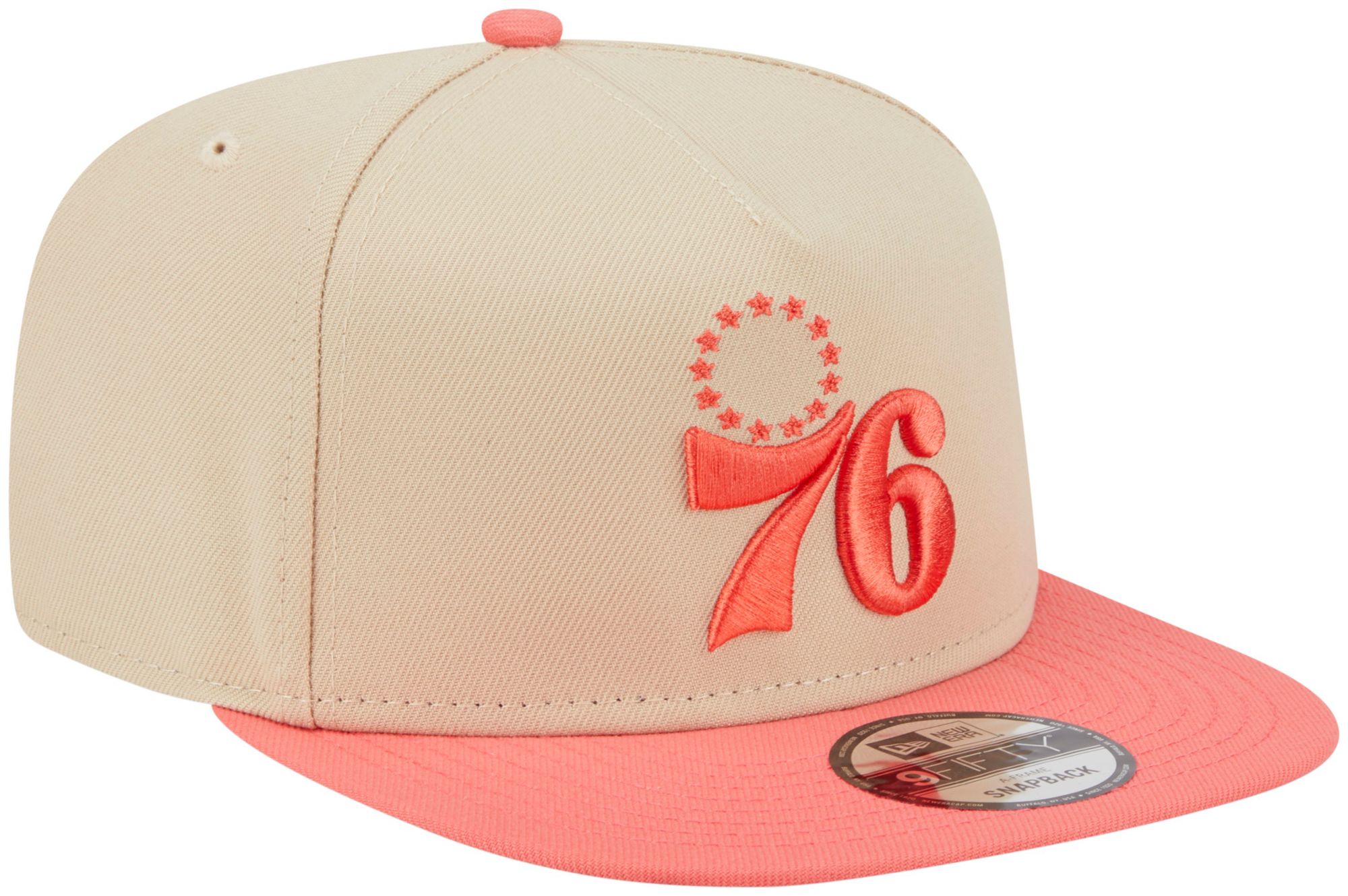 New Era Adult Philadelphia 76ers Tan Two Tone 9Fifty A-Frame Adjustable Hat product image