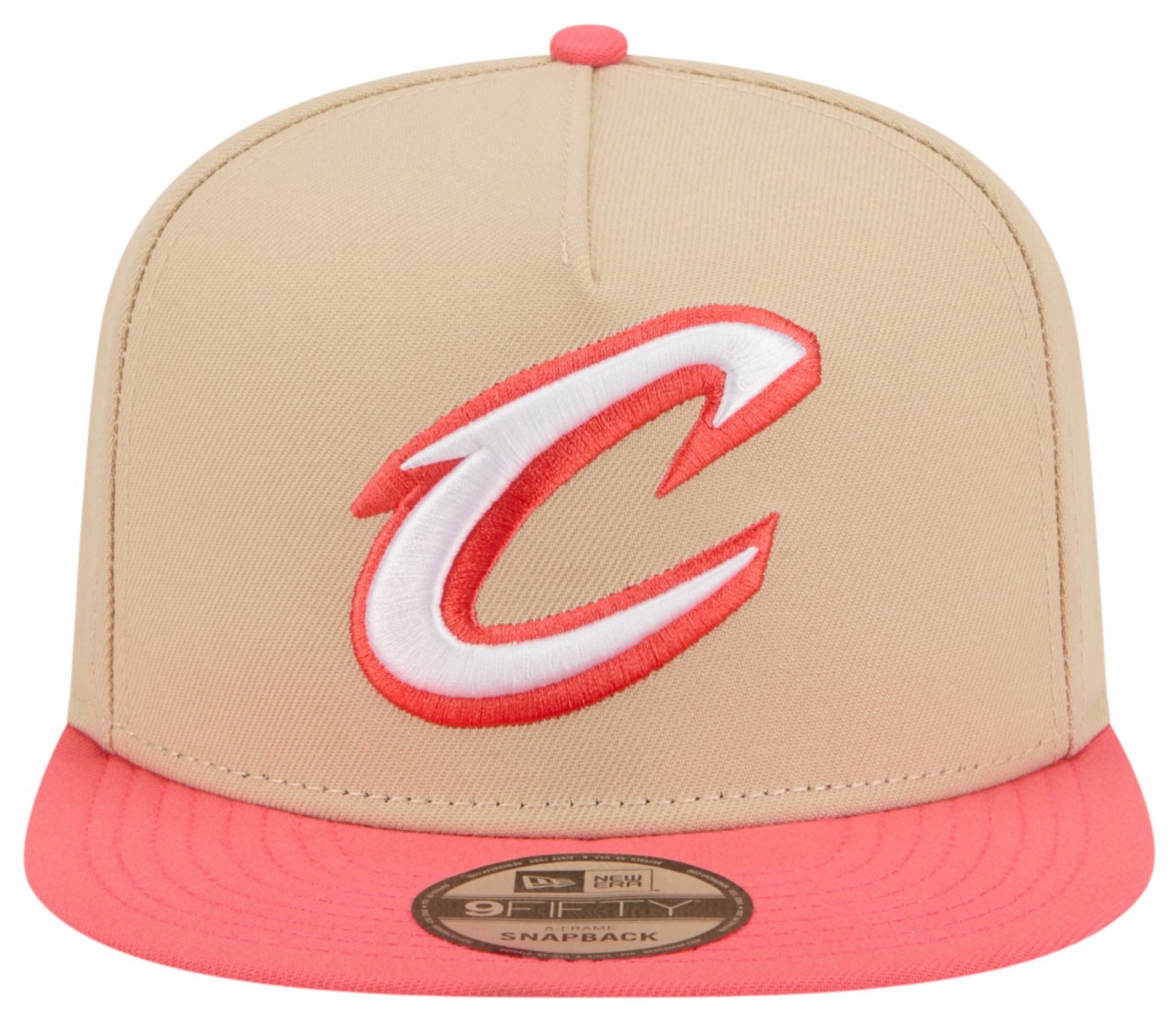 New Era Adult Cleveland Cavaliers Tan Two Tone 9Fifty A-Frame Adjustable Hat product image
