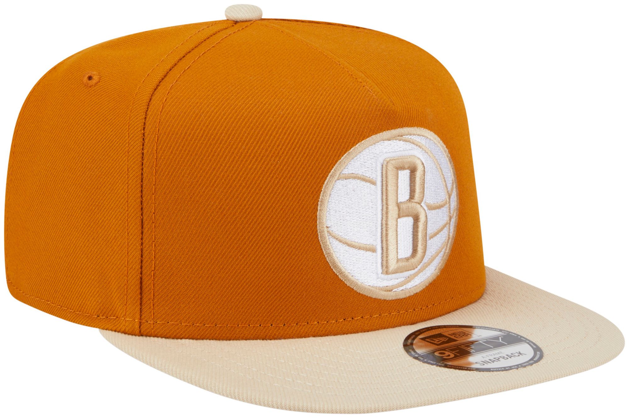 New Era Adult Brooklyn Nets Brown Two Tone 9Fifty A-Frame Adjustable Hat product image