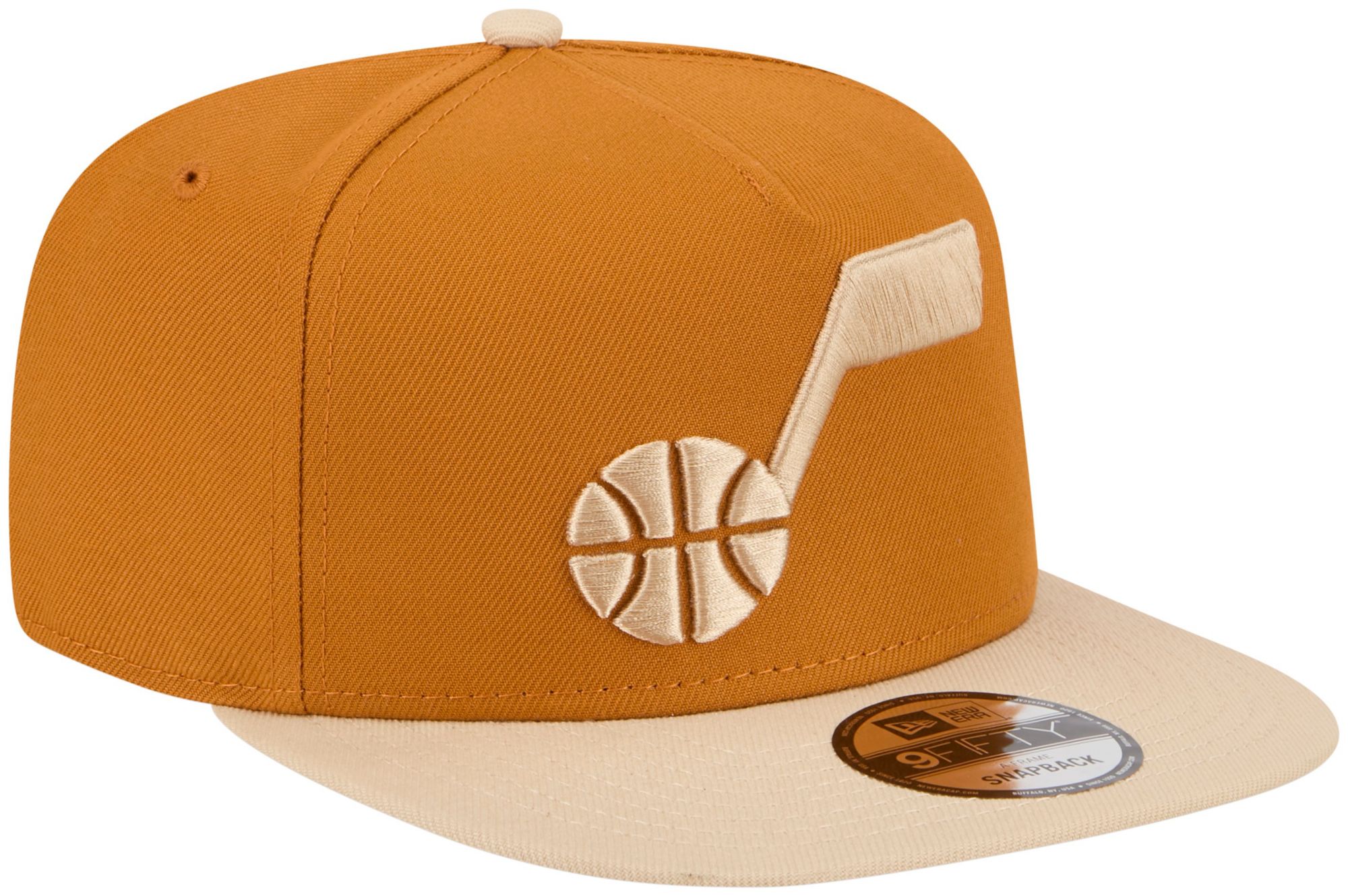 New Era Adult Utah Jazz Brown Two Tone 9Fifty A-Frame Adjustable Hat product image