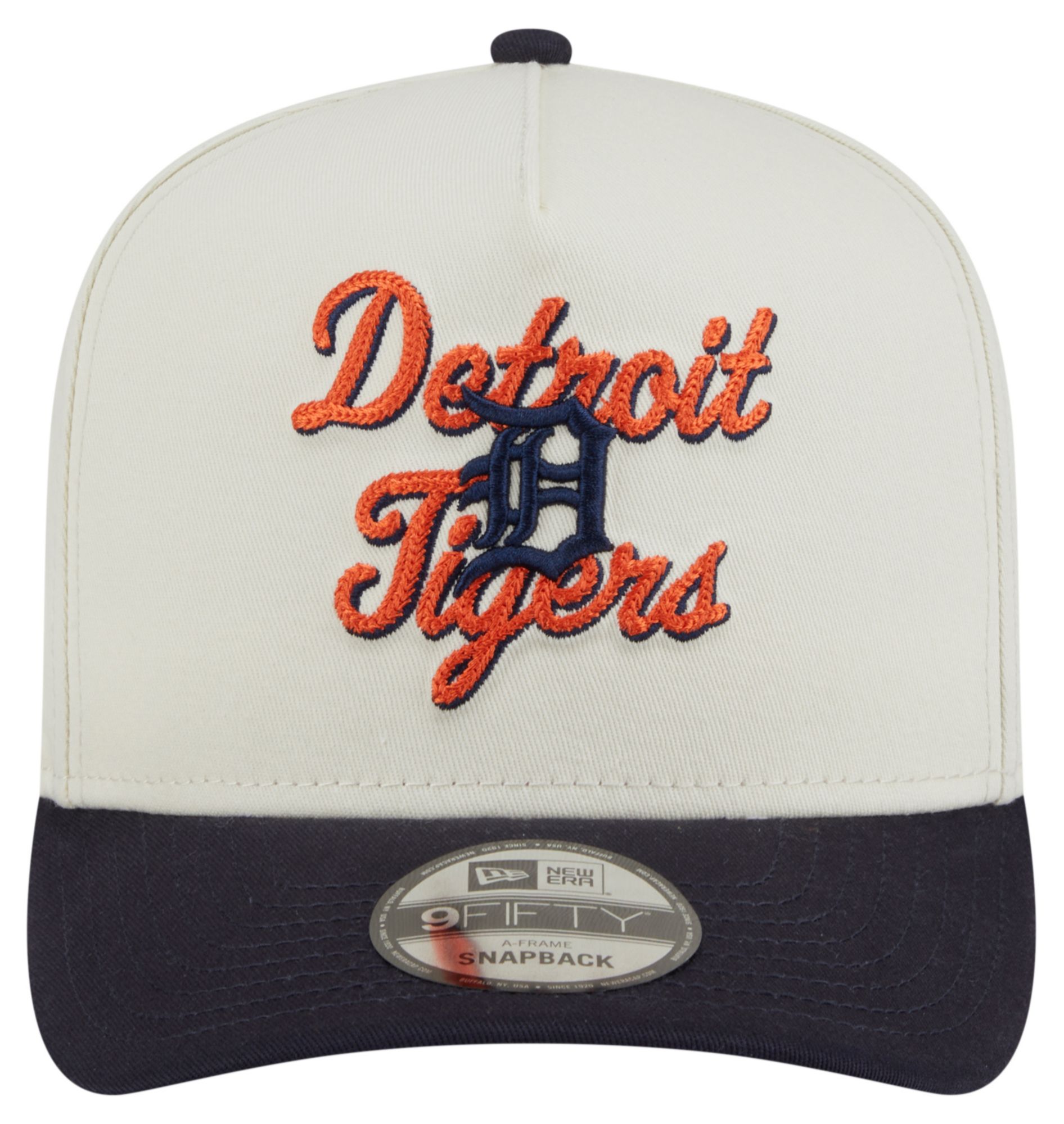 New Era Adult Detroit Tigers White Chainstitch 9Fifty A-Frame Adjustable Hat product image