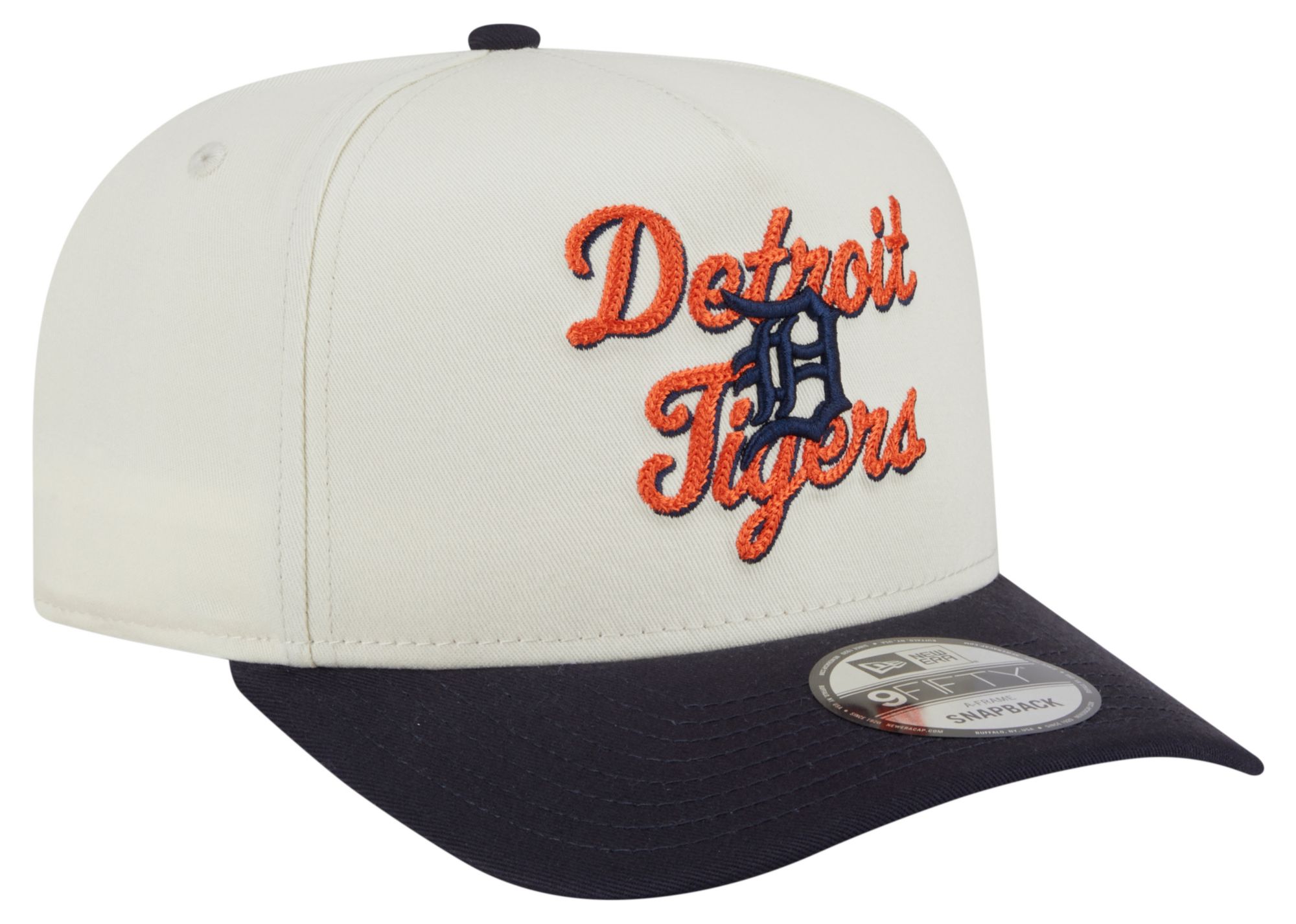 New Era Adult Detroit Tigers White Chainstitch 9Fifty A-Frame Adjustable Hat product image